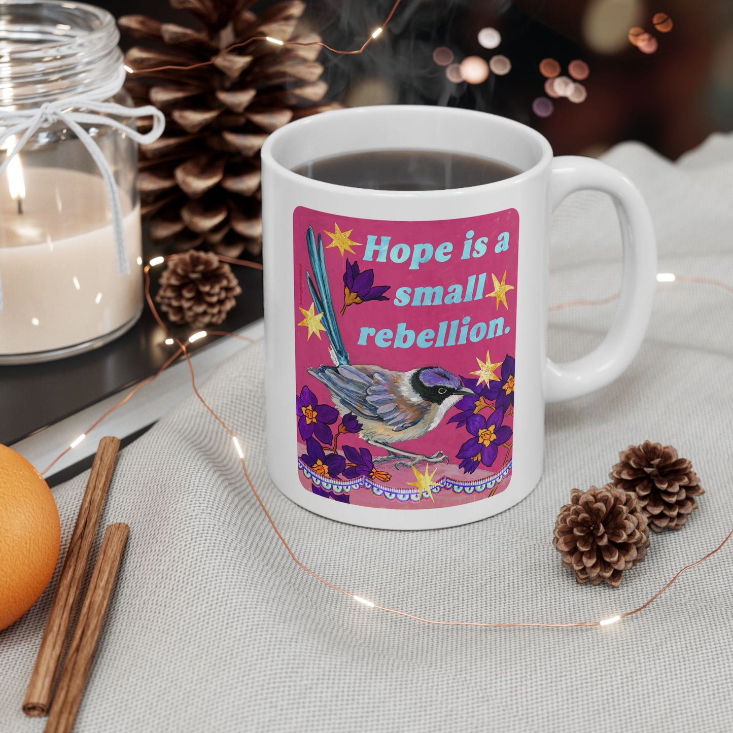 Hope is a small rebellion: feminist mug