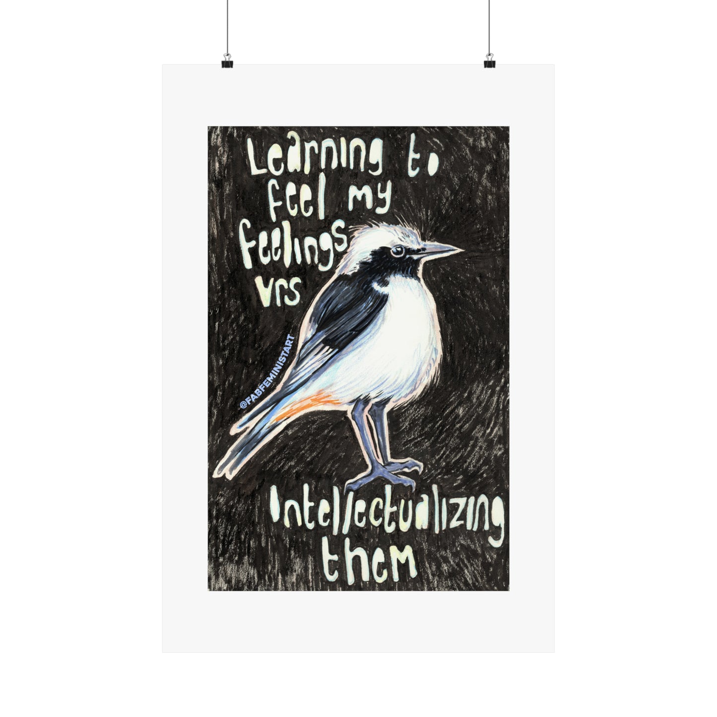 Learning To Feel My Feelings Vrs Intellectualizing Them: Mental Health Print