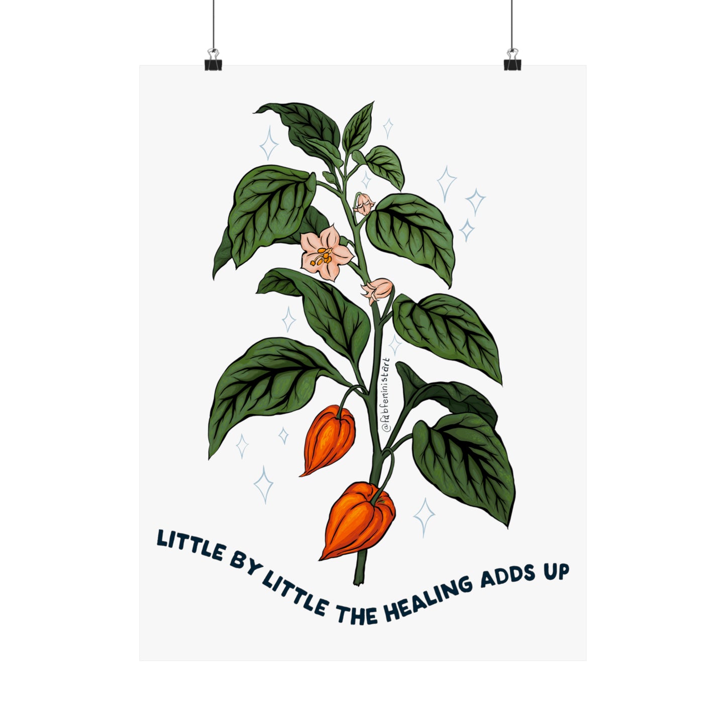 Little By Little The Healing Adds Up: Mental Health Art Print