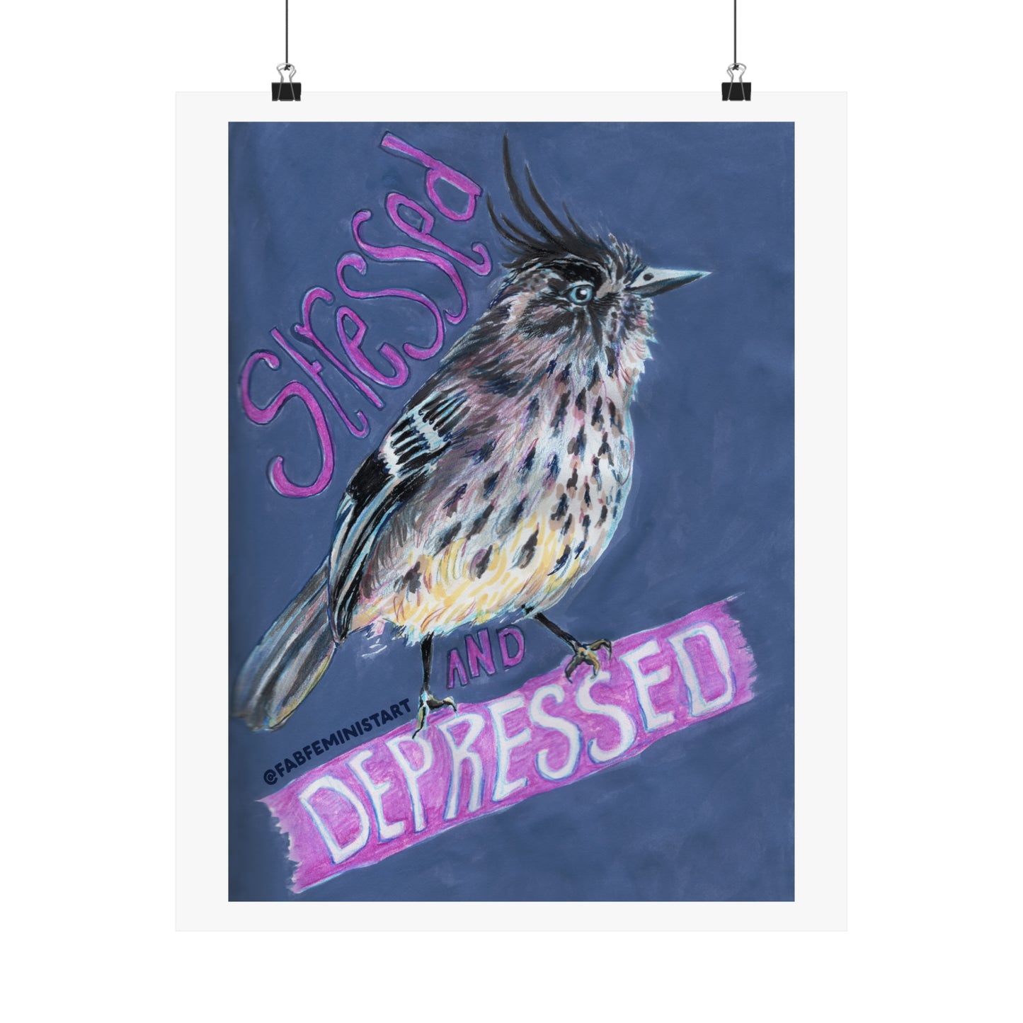 Stressed and Depressed: Mental Health Art Print