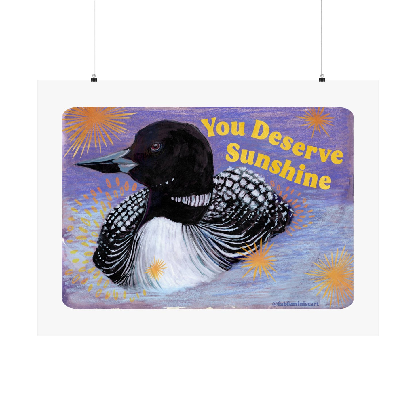 You Deserve Sunshine: feminist art print