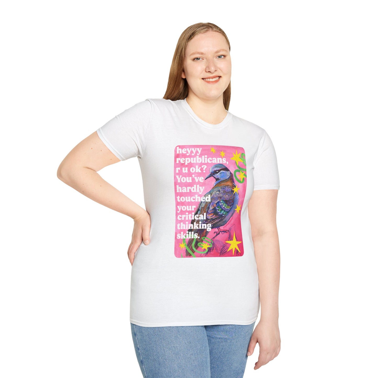 heyyy republicans, r u ok? You've hardly touched your critical thinking skills: feminist shirt