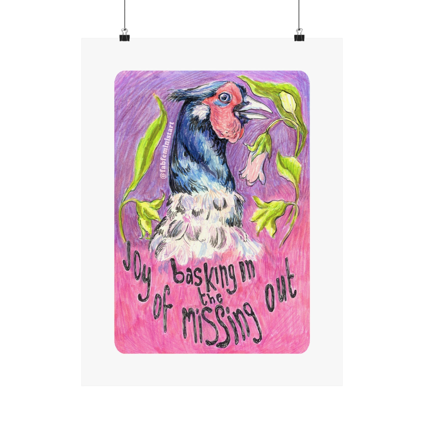 Basking In The Joy Of Missing Out: Mental Health Art Print