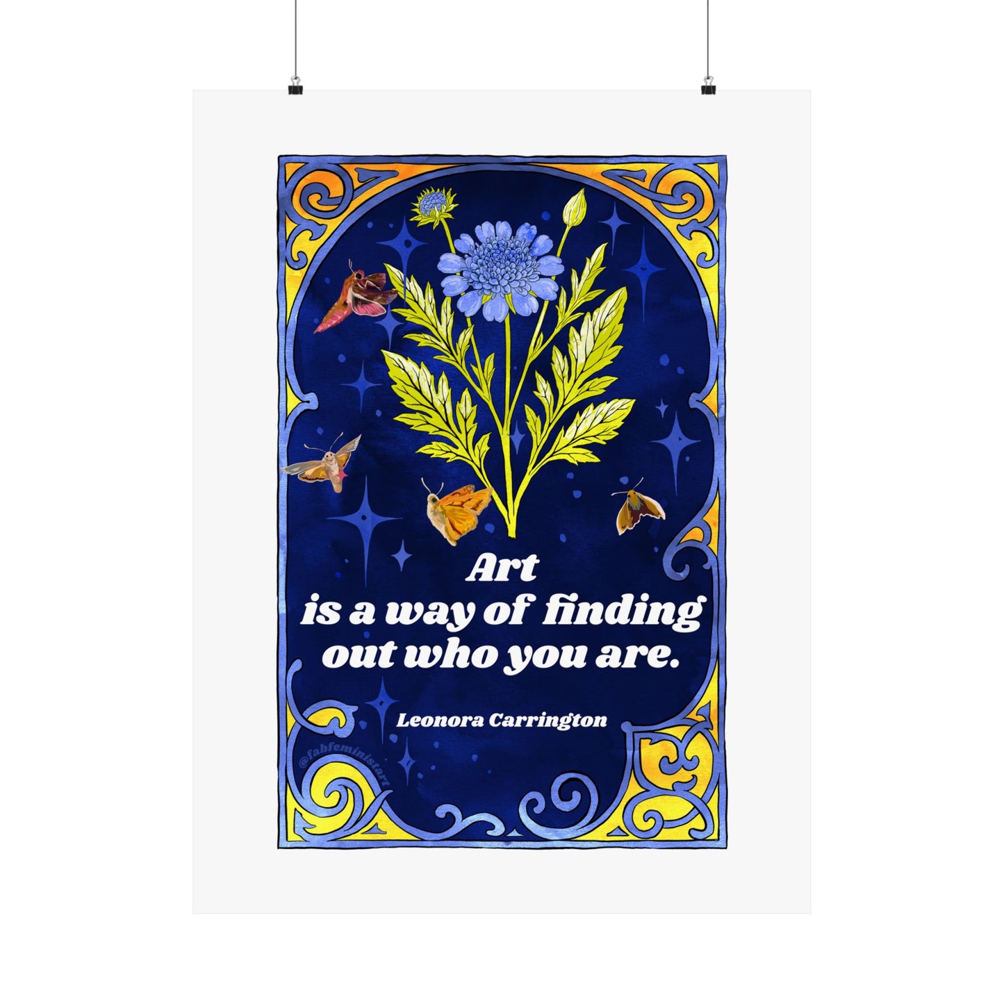 Art is a way of finding out who you are, Leonora Carrington: feminist art print