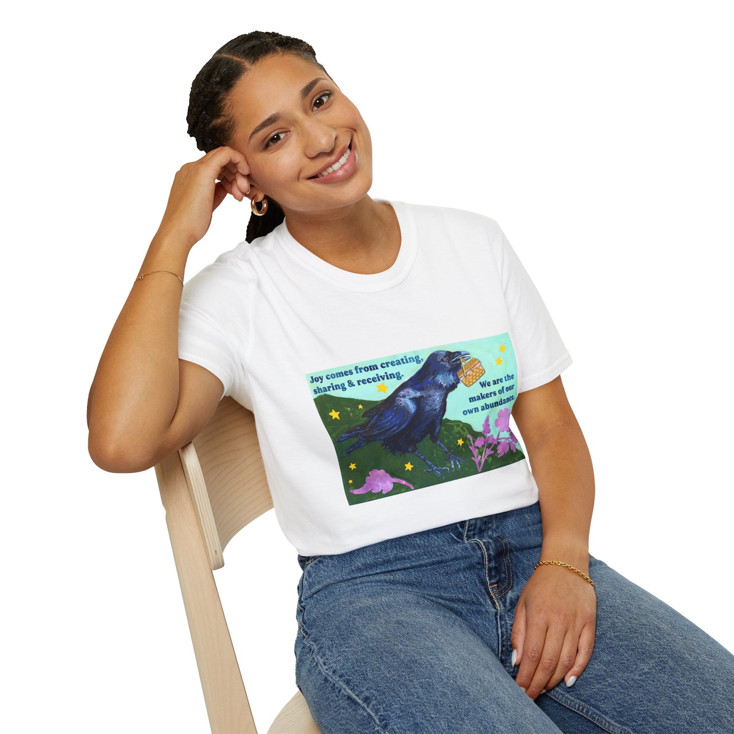 Joy comes from creating, sharing & receiving: feminist shirt