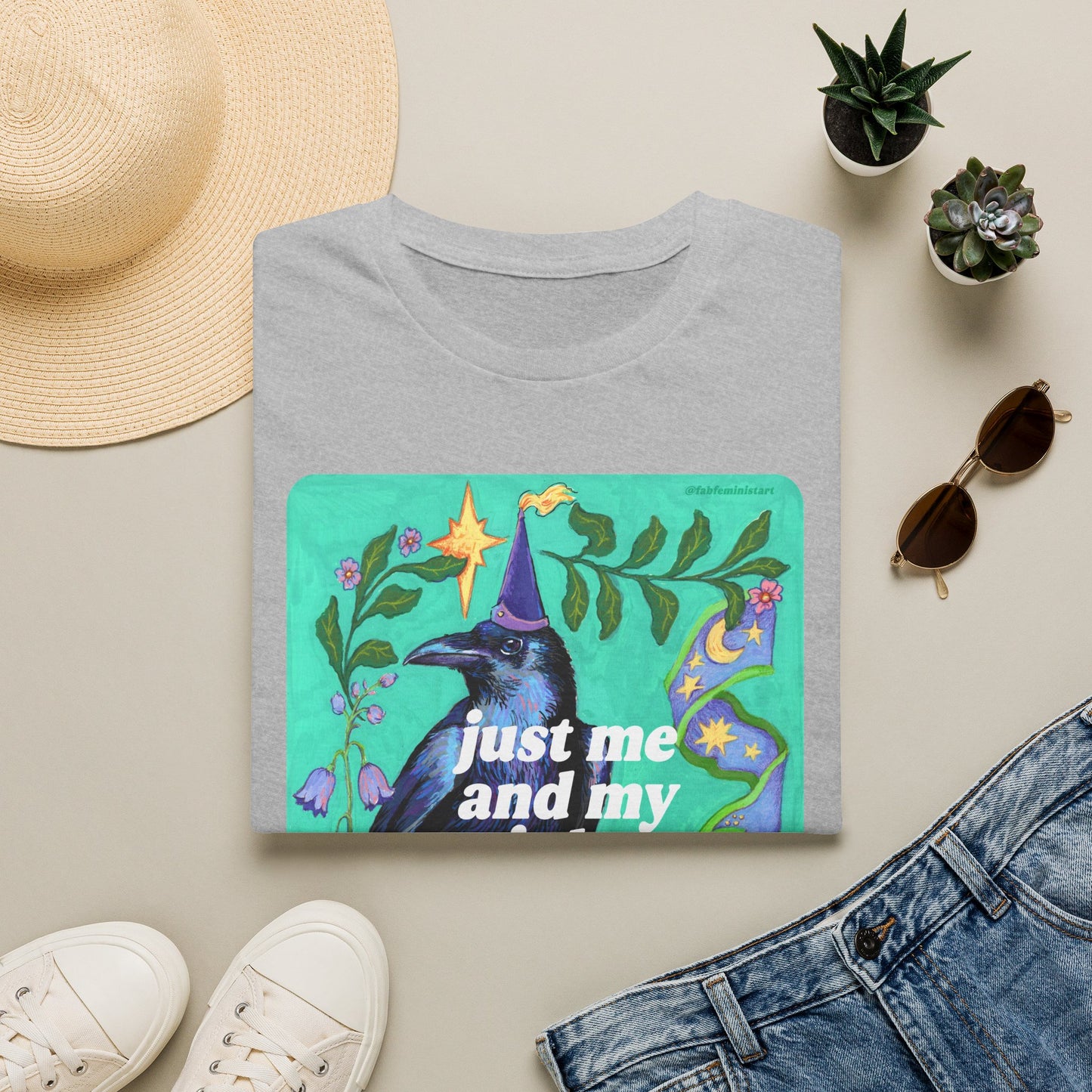 Just Me and My Trinkets Against the World: feminist shirt