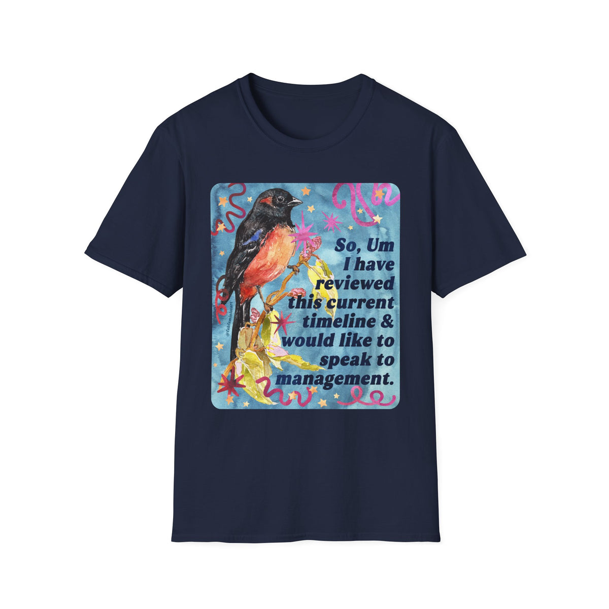 So Um I have reviewed this current timeline & would like to speak to management: feminist shirt
