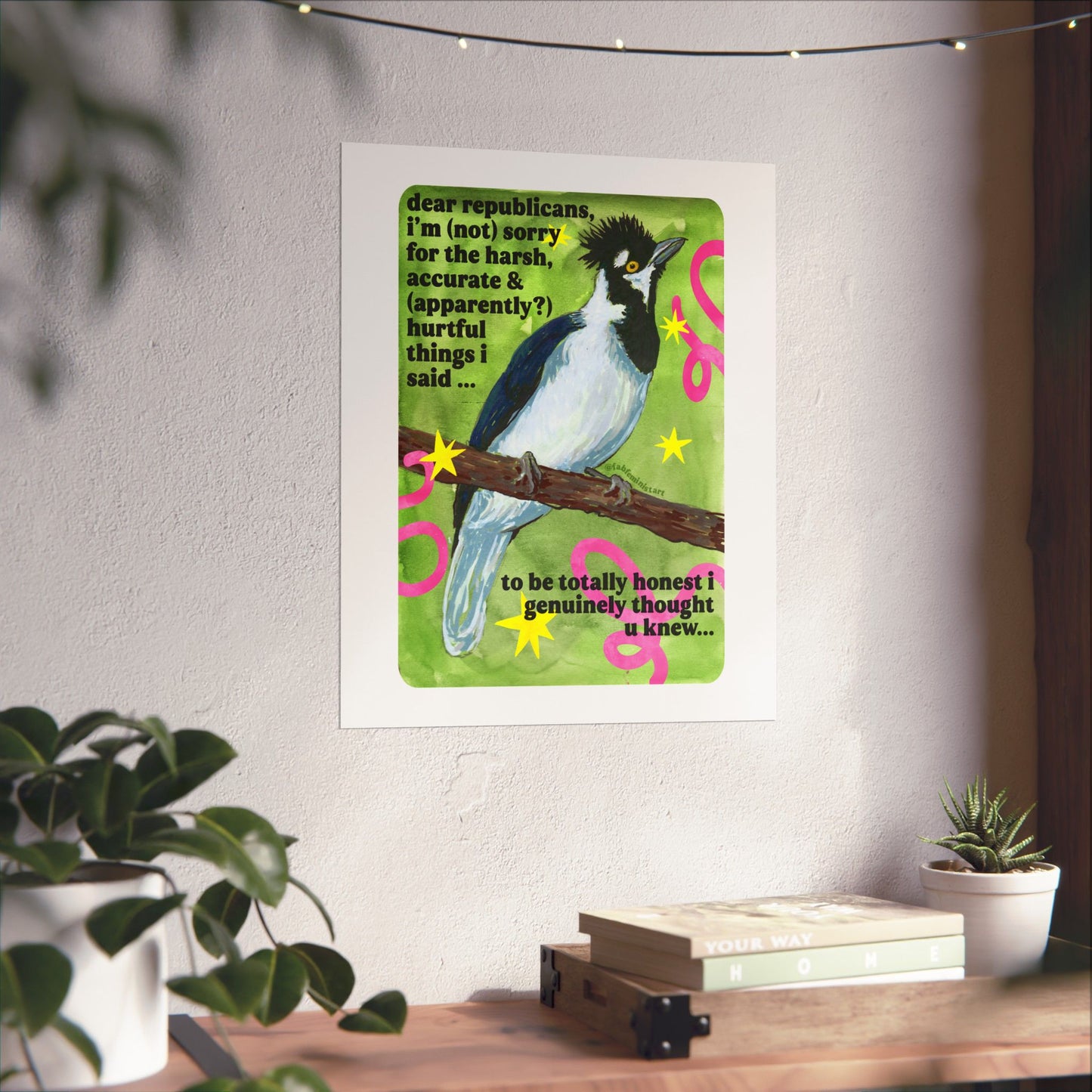 Dear Republicans I'm (Not) Sorry: feminist art print