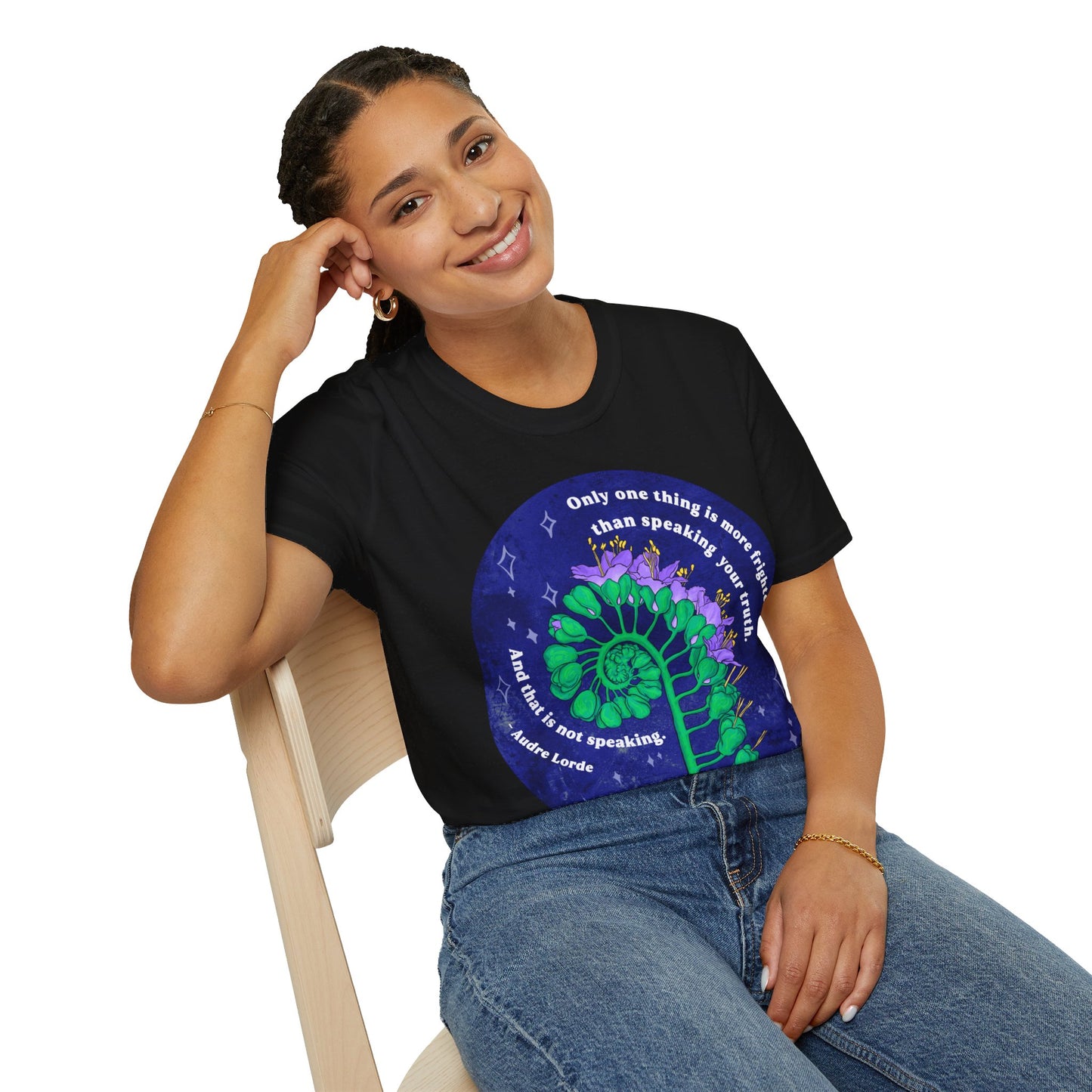 Only one thing is more frightening than speaking your truth. And that is not speaking, Audre Lorde: Feminist Shirt