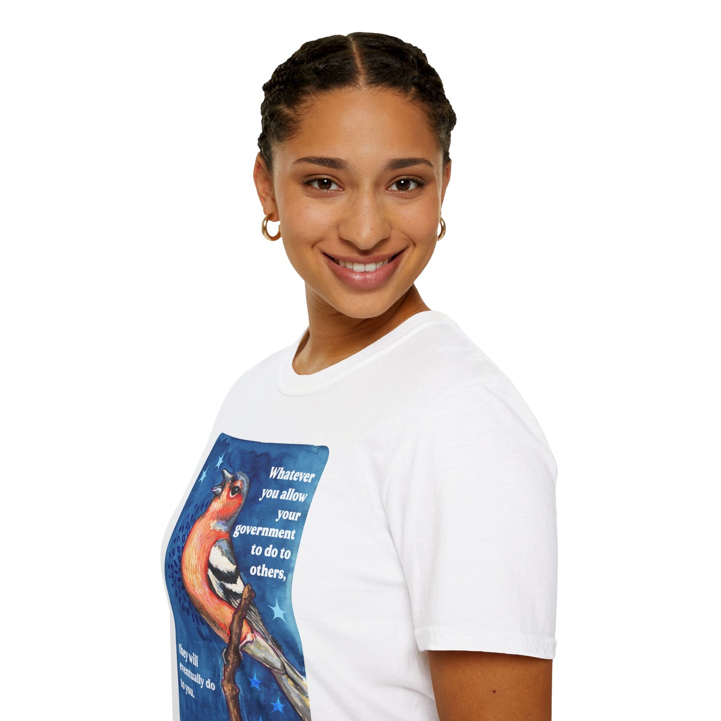 Whatever you allow your government to do to others, they will eventually do to you: feminist shirt