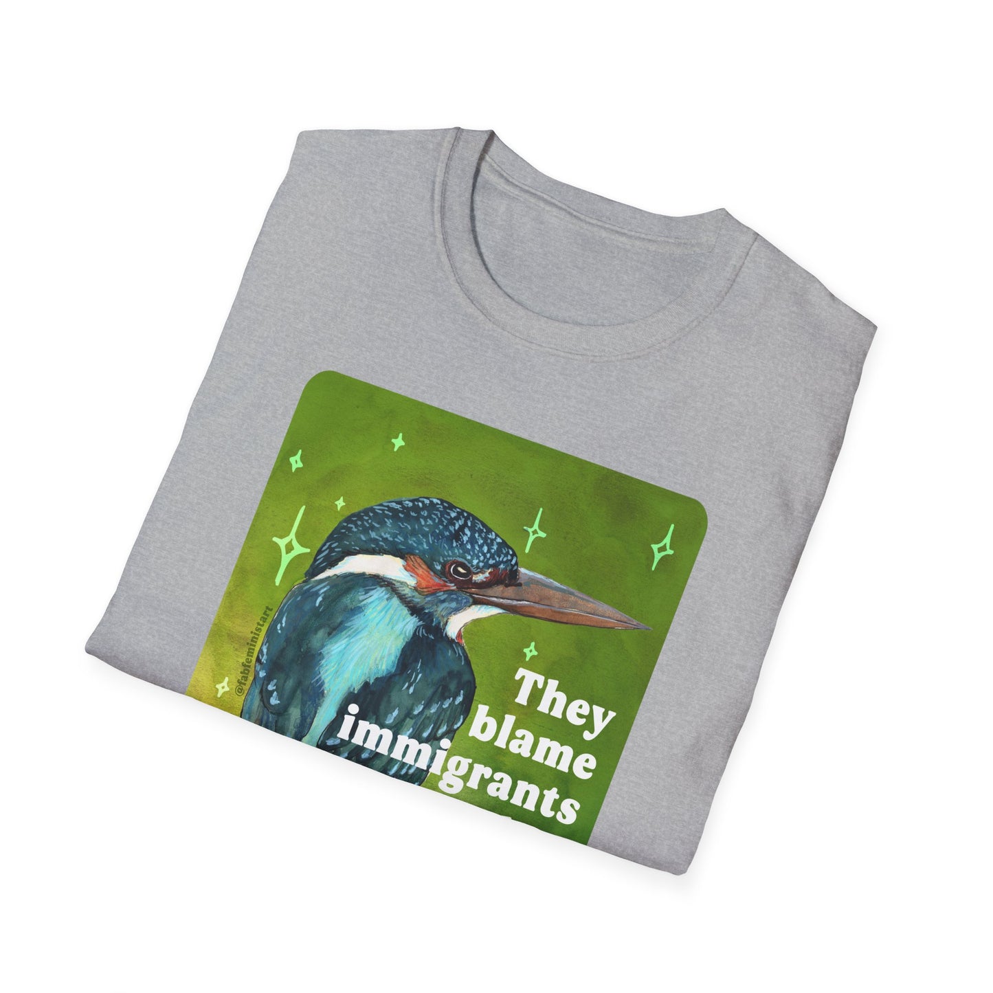 They blame immigrants so that you don't blame billionaires: feminist shirt