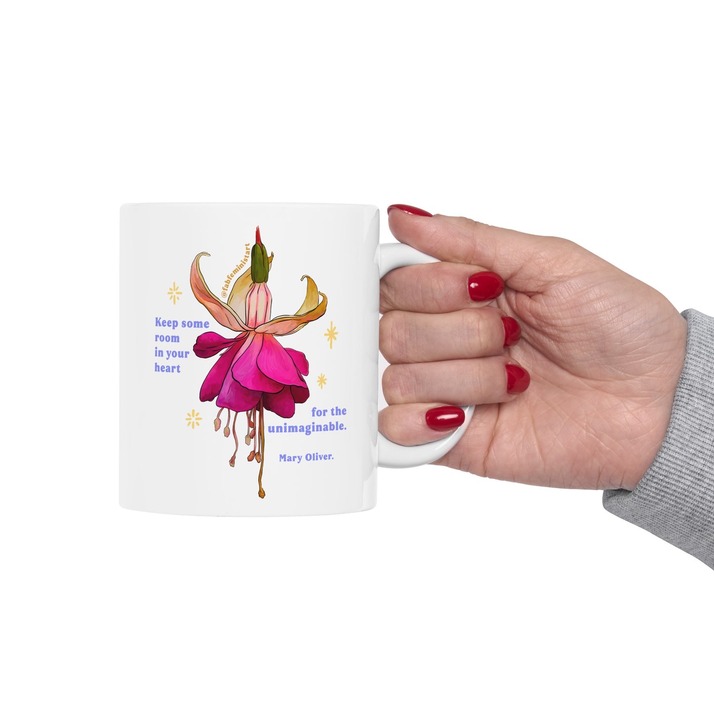 Keep some room in your heart for the unimaginable, Mary Oliver: Feminist Mug