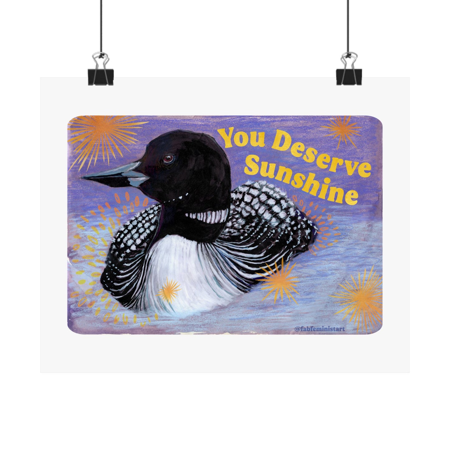 You Deserve Sunshine: feminist art print