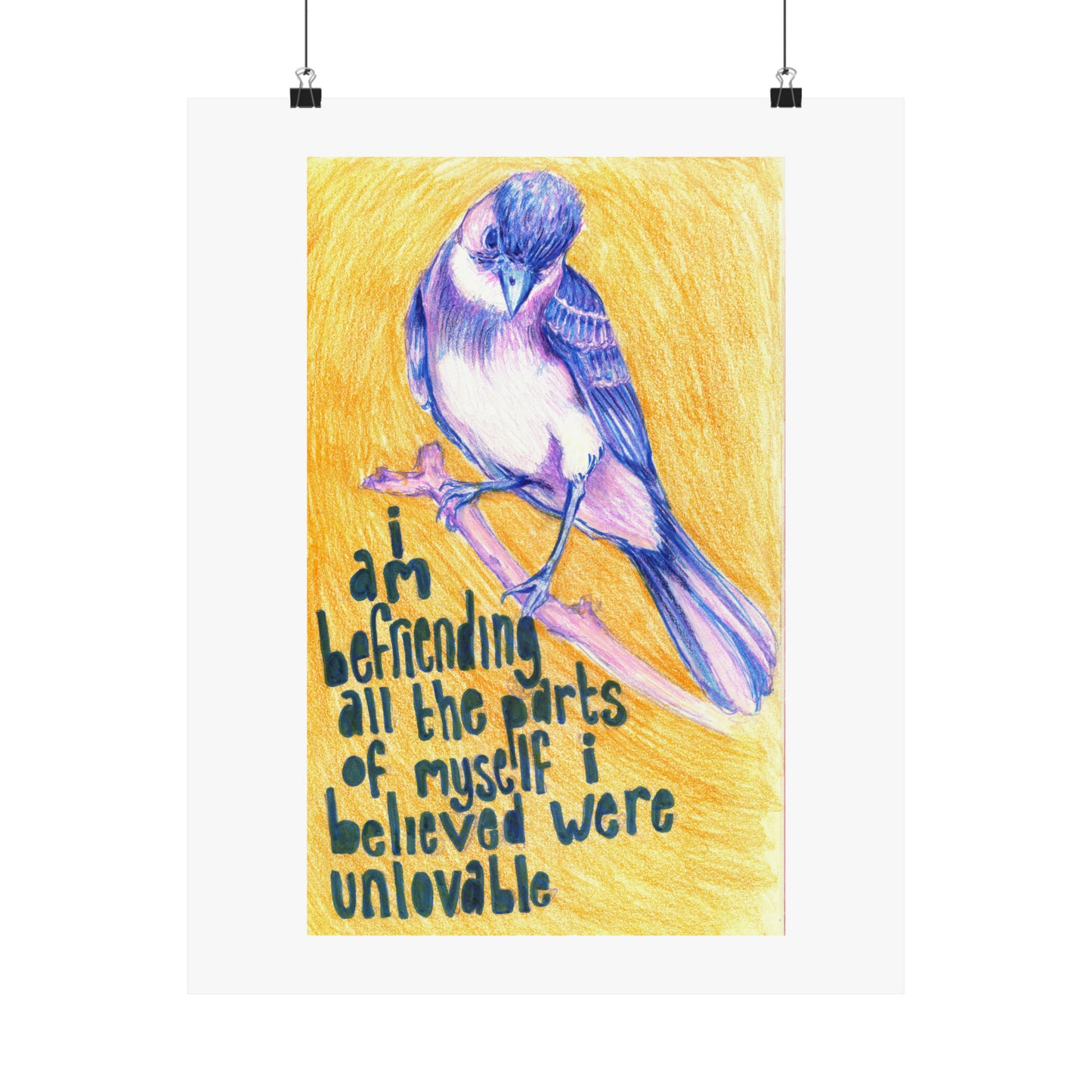 I Am Befriending All Of The Parts Of Myself I Believed Were Unlovable: Feminist Art Print