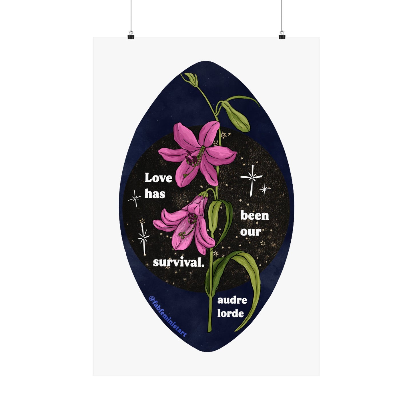 Love has been our survival, Audre Lorde: Feminist art print