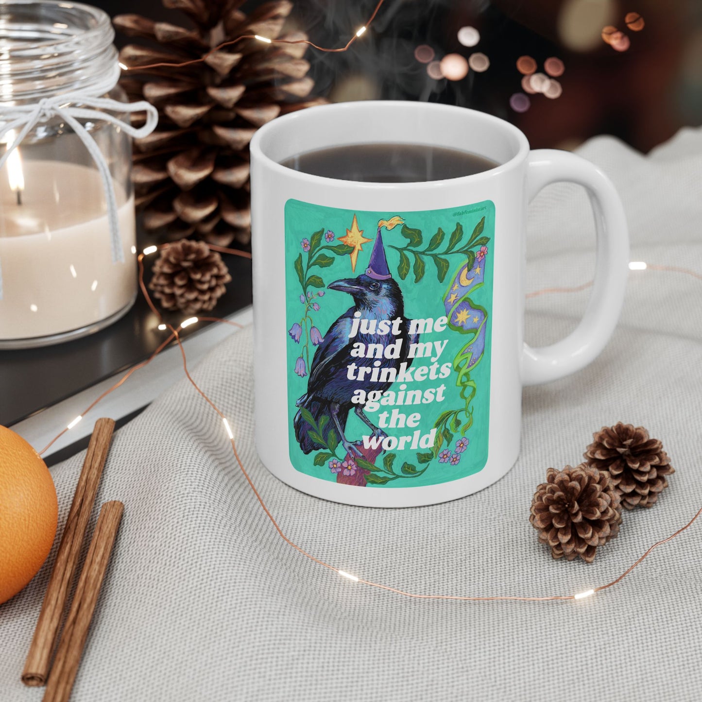 just me and my trinkets against the world: feminist mug