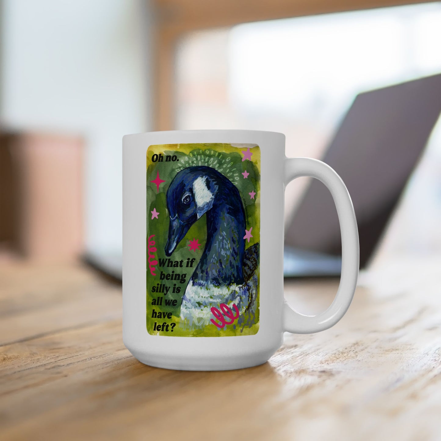 Oh no what if being silly is all we have left: feminist mug