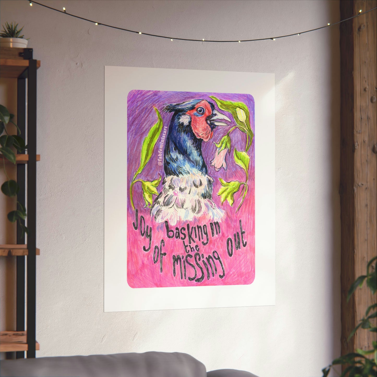 Basking In The Joy Of Missing Out: Mental Health Art Print