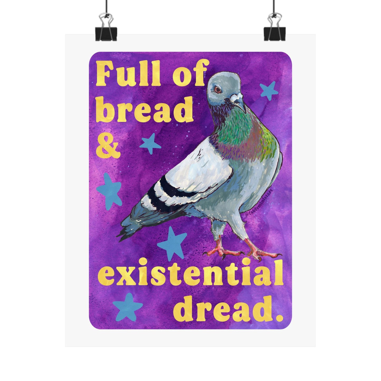 Full of Bread & Existential Dread: Pigeon Wall Art