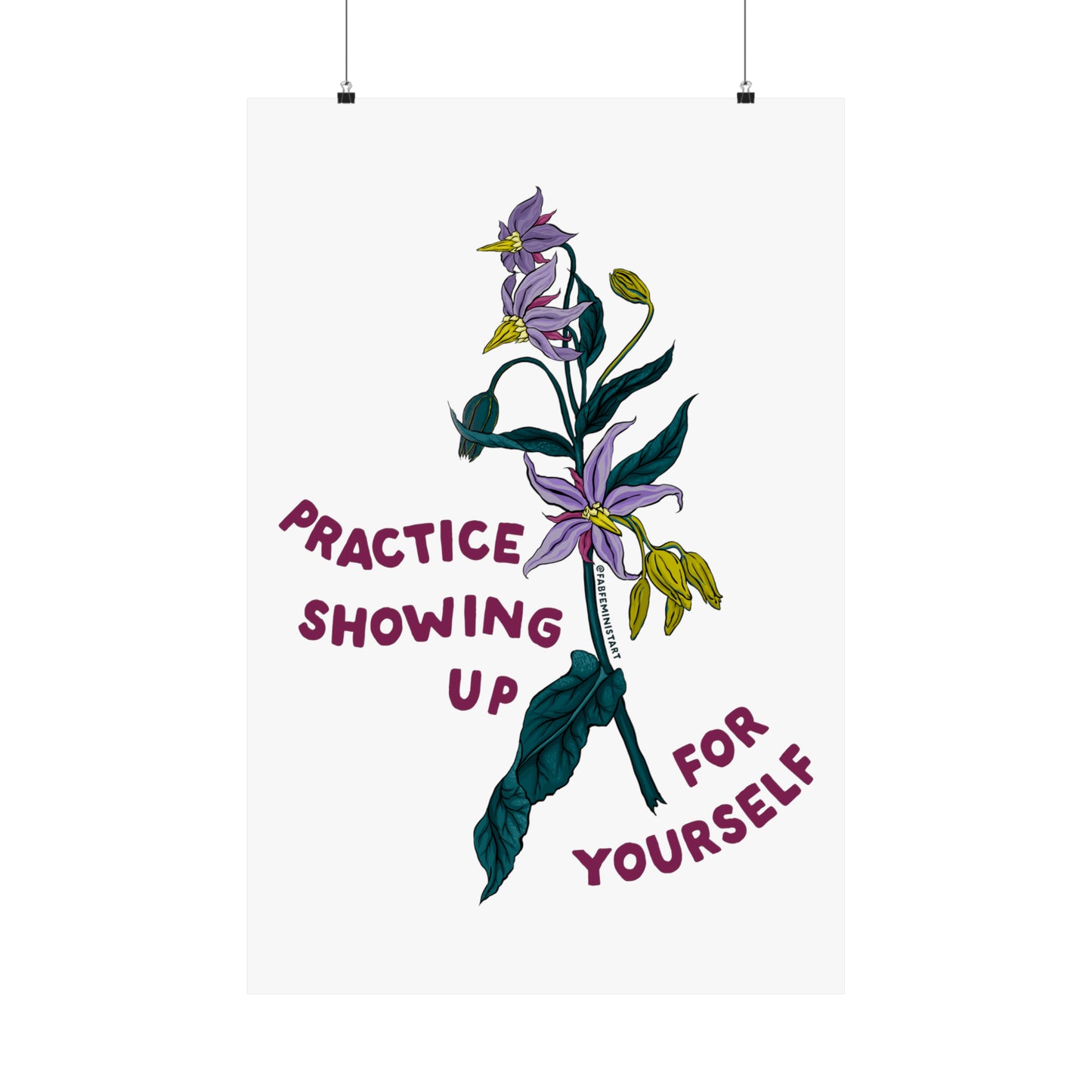 Practice Showing Up For Yourself: Mental Health Print