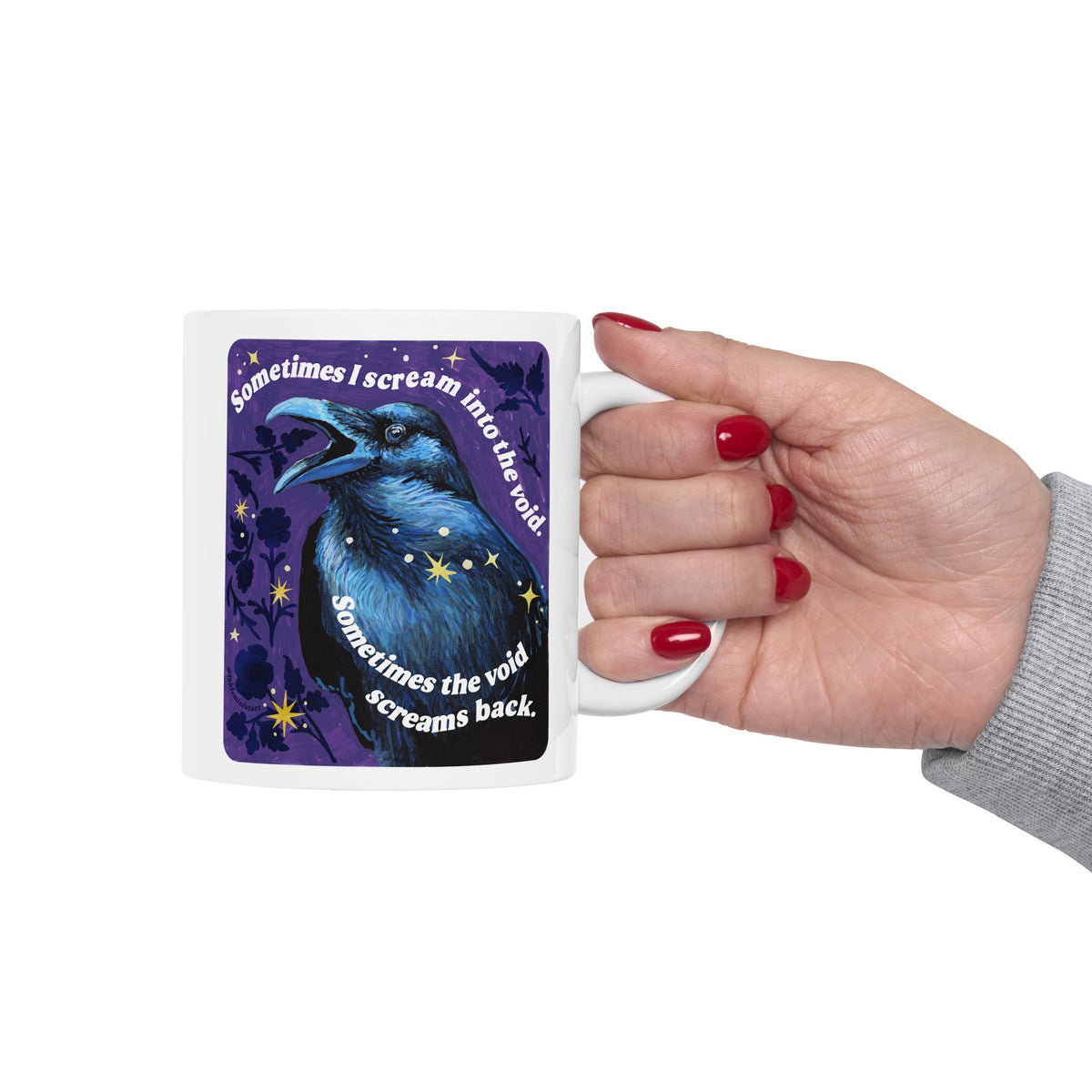 Sometimes I scream into the void Sometimes the void screams back : feminist mug