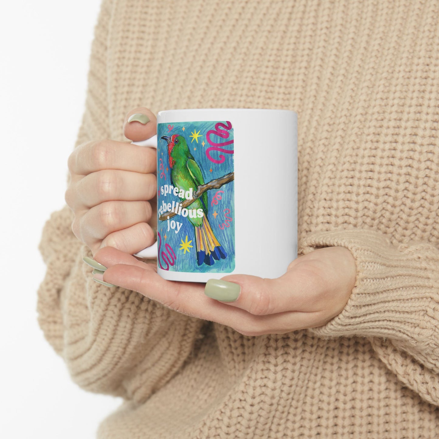 spread rebellious joy: feminist mug
