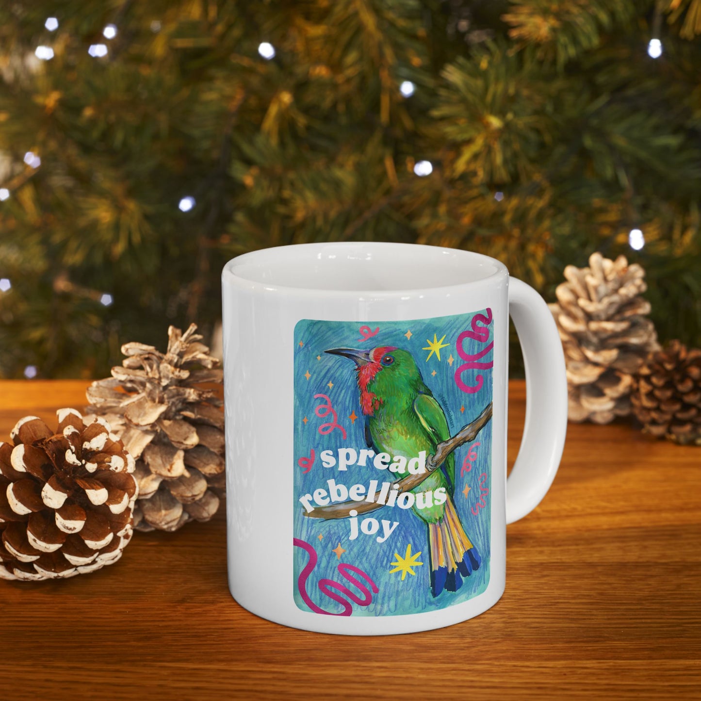 spread rebellious joy: feminist mug