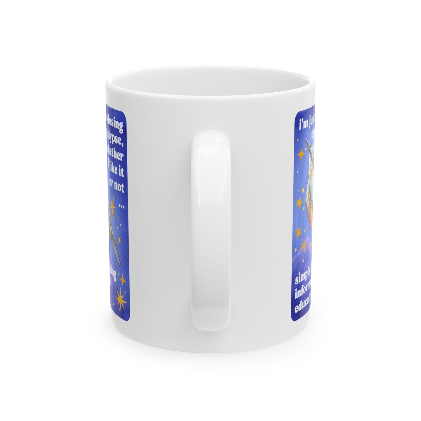 i'm just microdosing the apocalypse, whether i like it or not ... simply by staying informed and educated: feminist mug