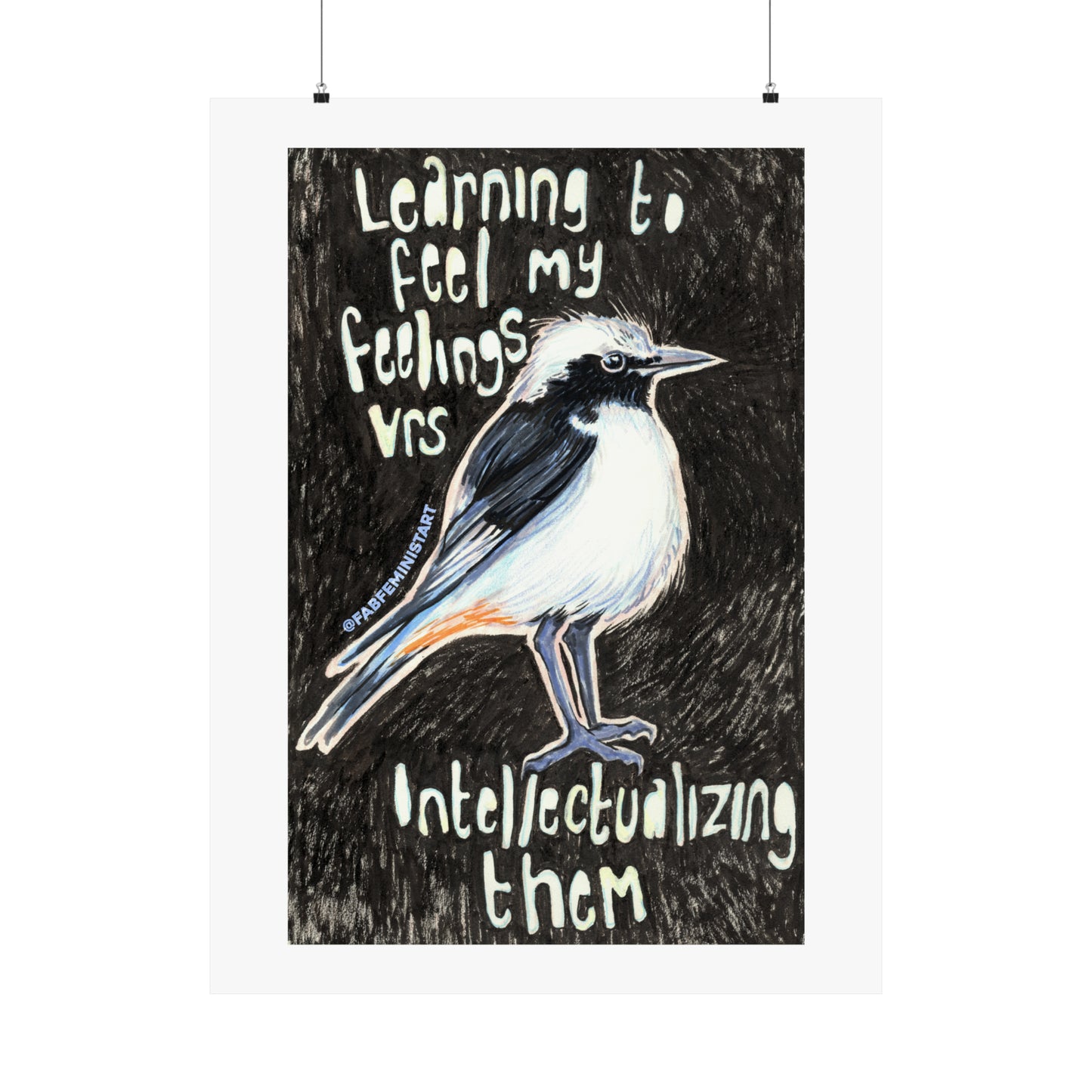 Learning To Feel My Feelings Vrs Intellectualizing Them: Mental Health Print