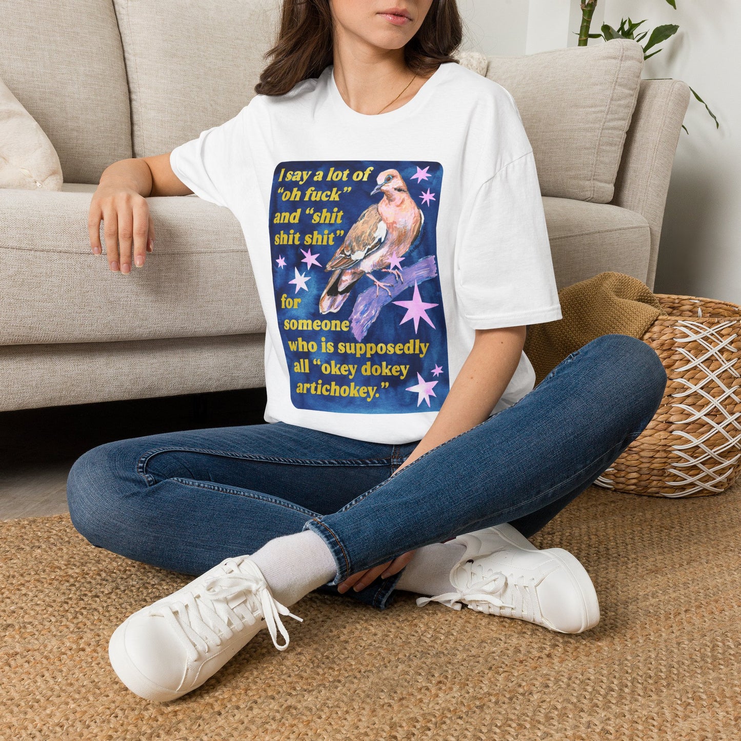 I say a lot of "oh fuck" and "shit shit shit" for someone who is supposedly all "okey dokey artichokey": feminist shirt