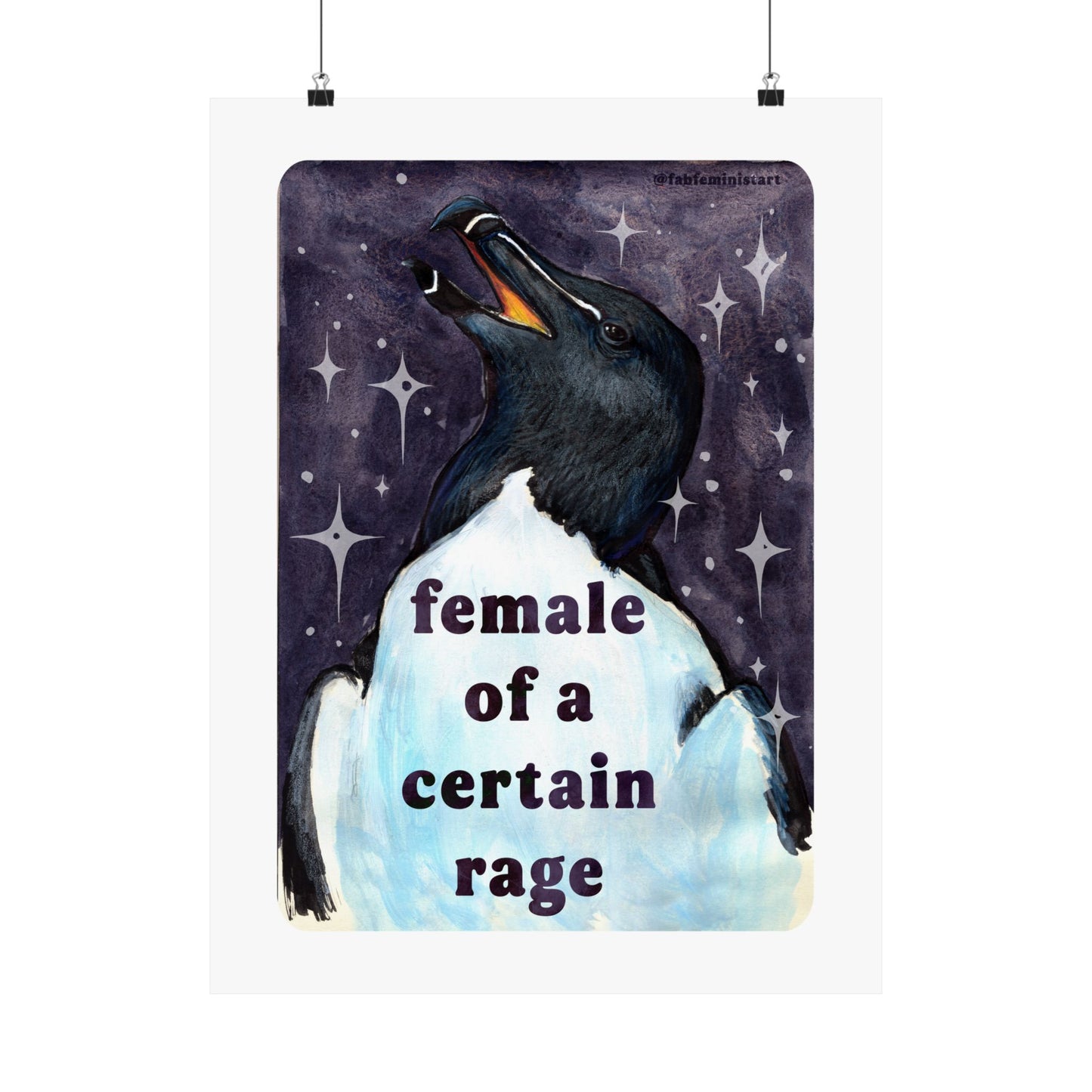 Female of a certain rage: feminist art print