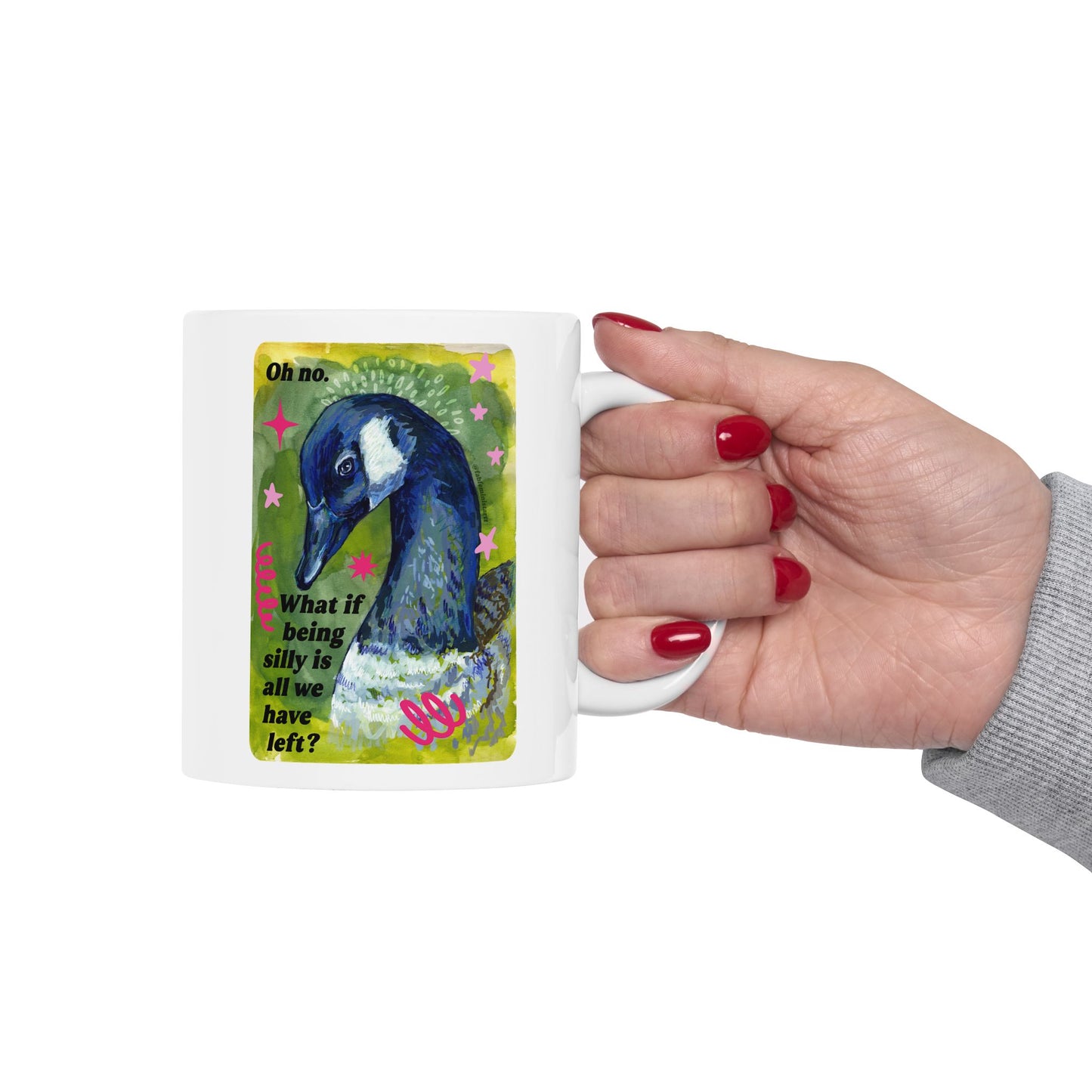 Oh no what if being silly is all we have left: feminist mug