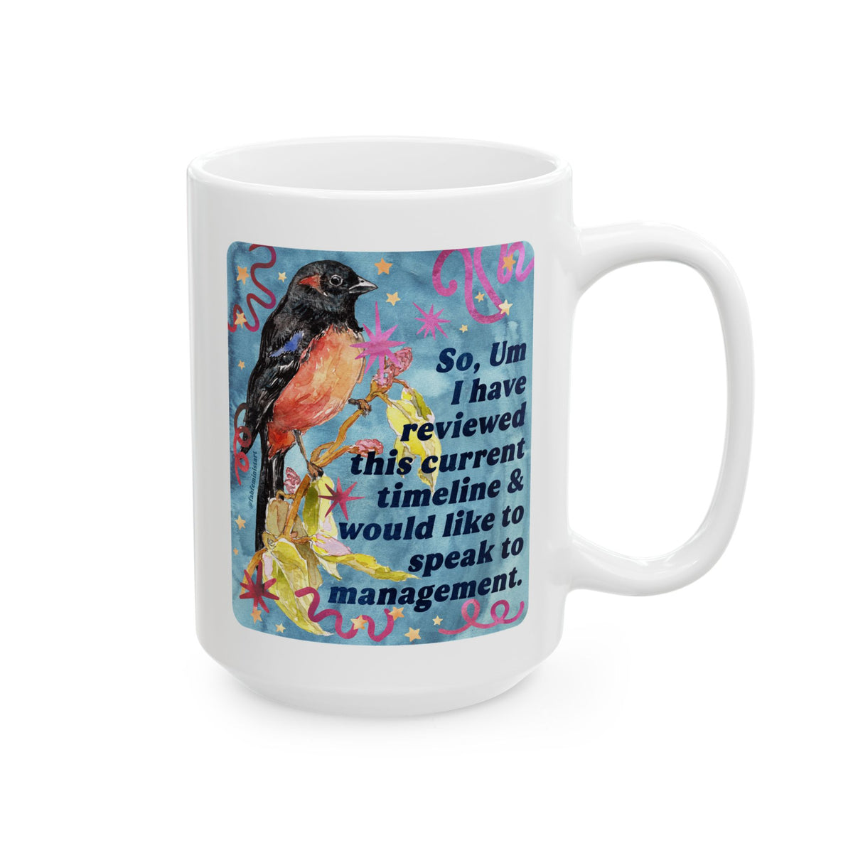 So Um I have reviewed this current timeline & would like to speak to management: feminist mug