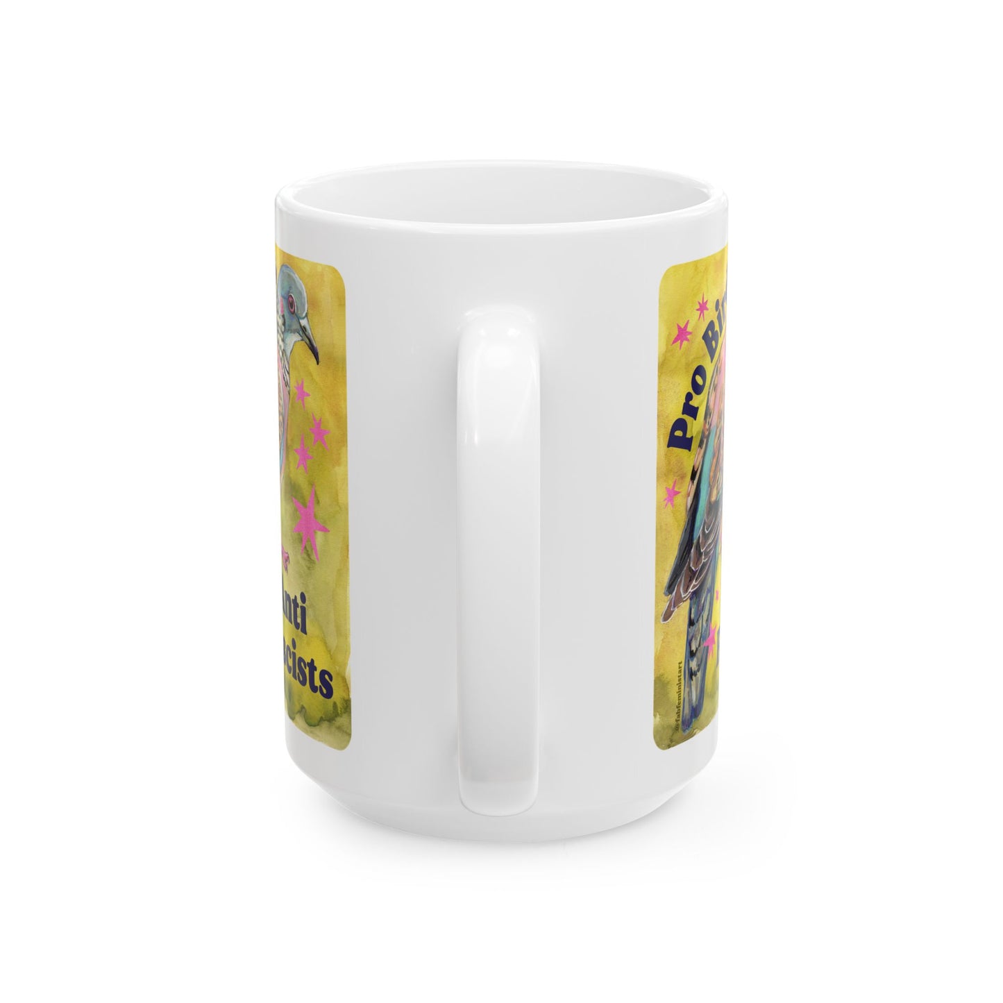 Pro Birds Anti Fascists: Feminist Mug