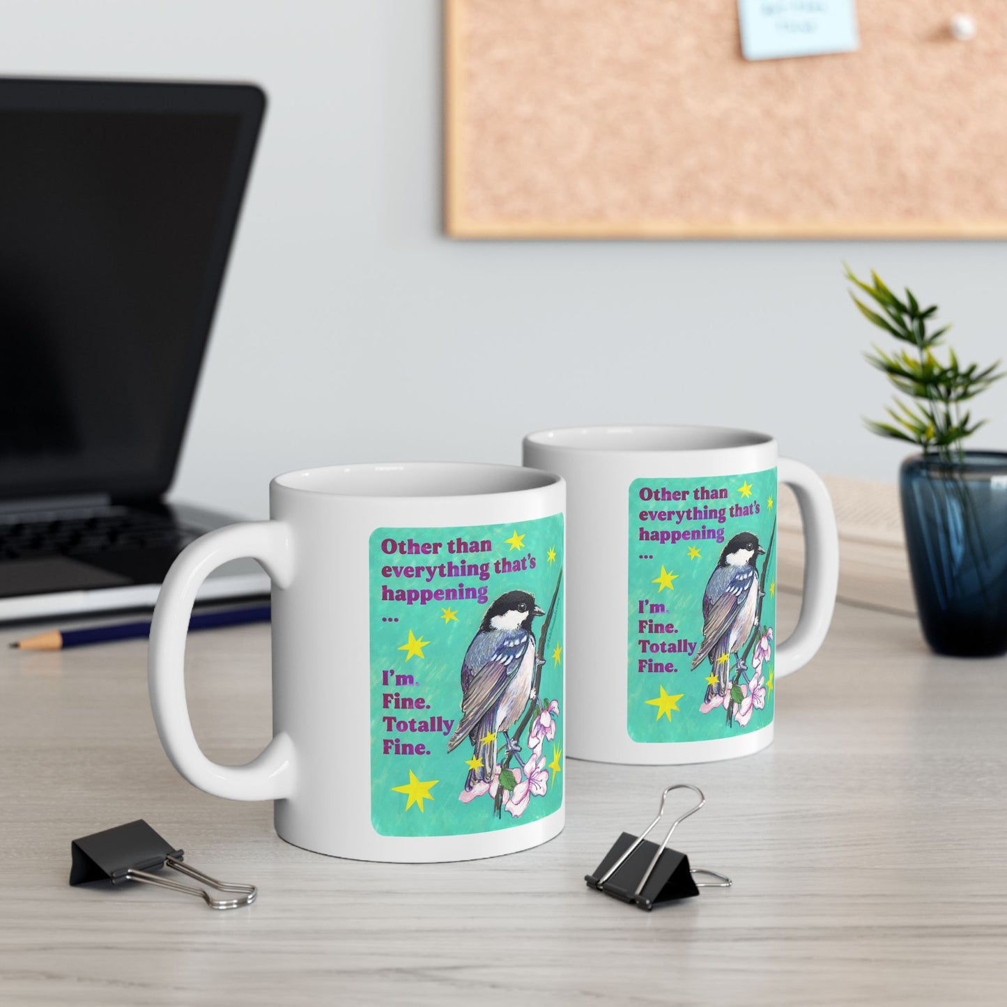 Other than everything that's happening ... I'm Fine Totally Fine: Feminist Mug