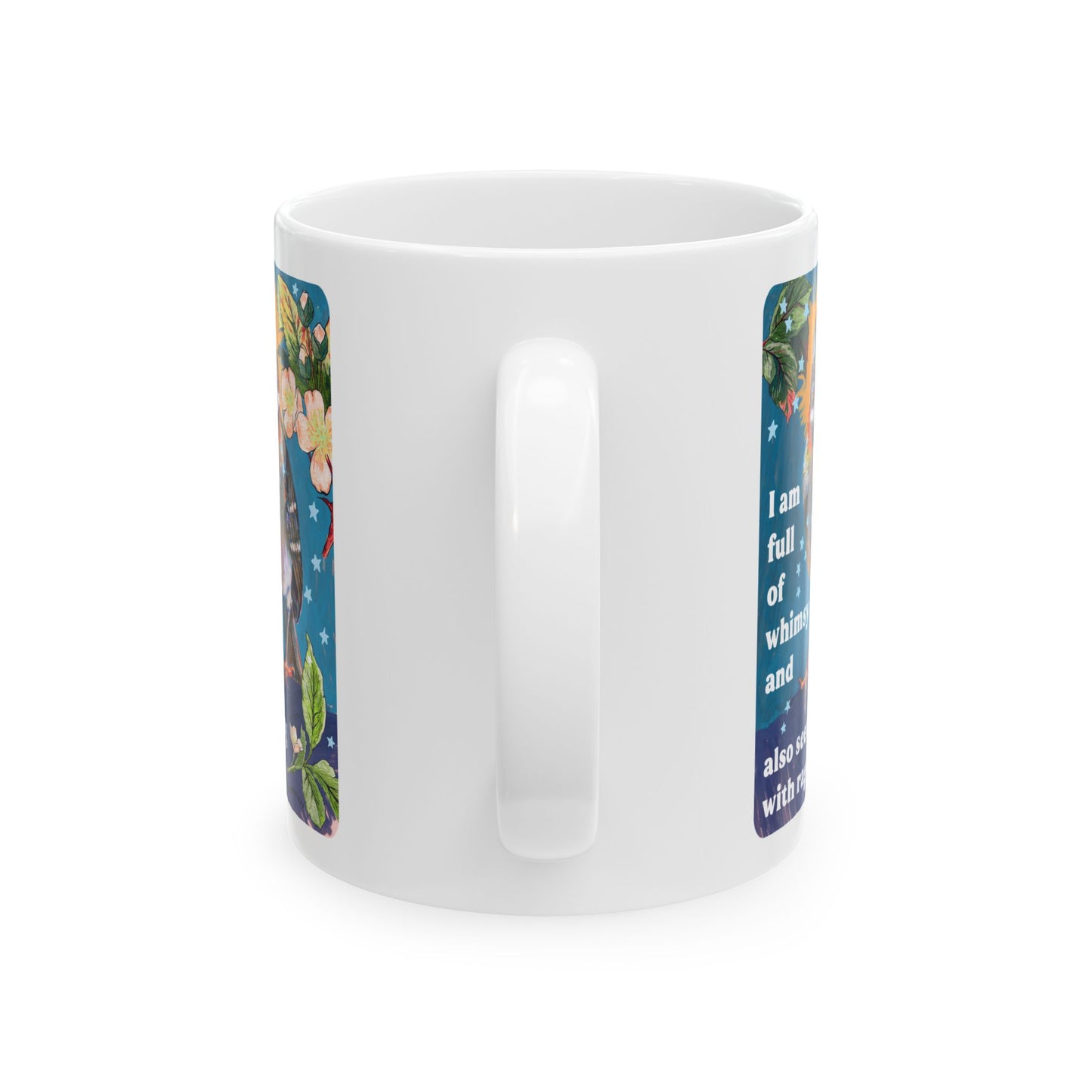 I am full of whimsy and also seething with rage: feminist mug