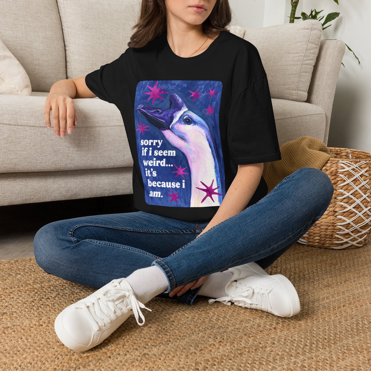 sorry if i seem weird... it's because i am: feminist shirt
