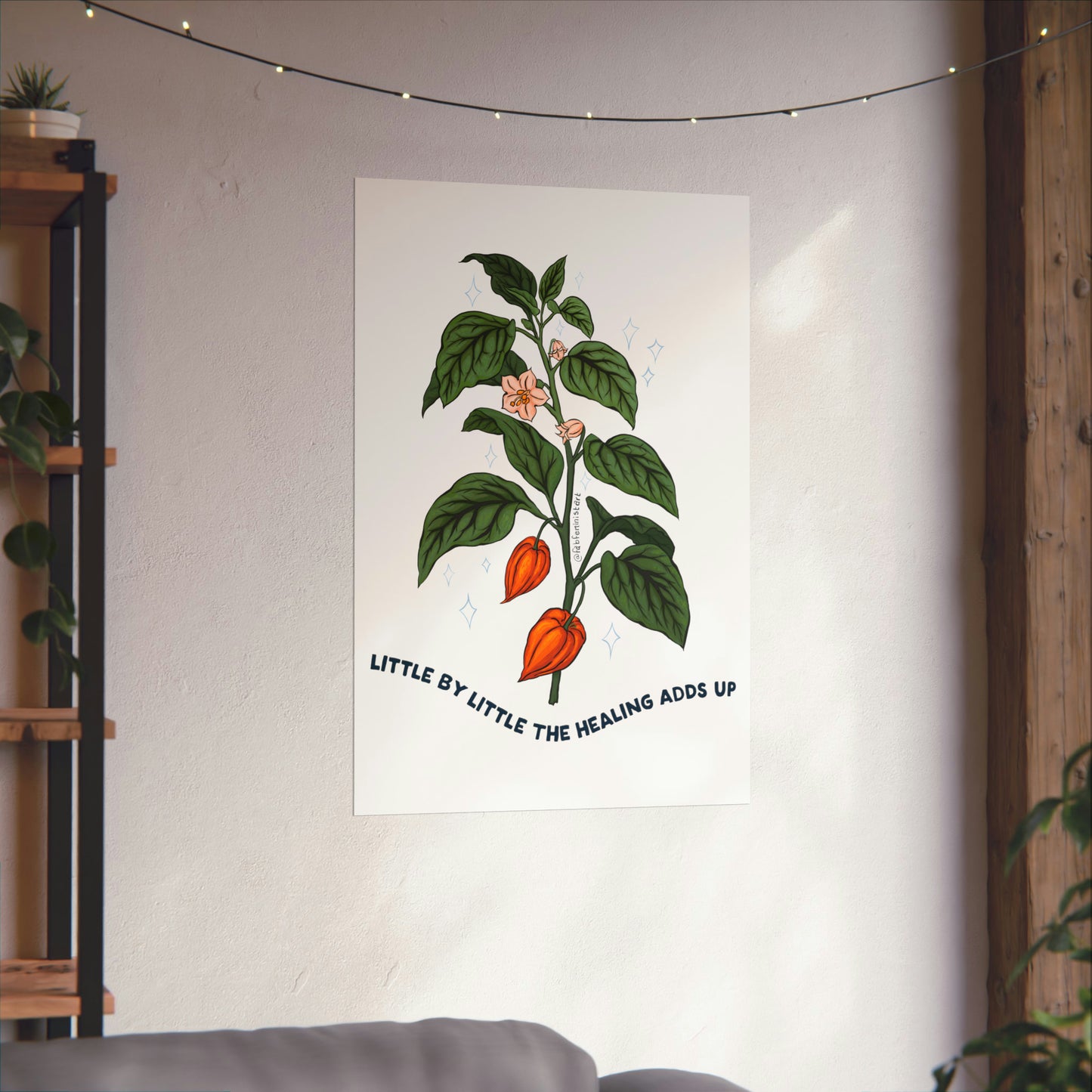 Little By Little The Healing Adds Up: Mental Health Art Print