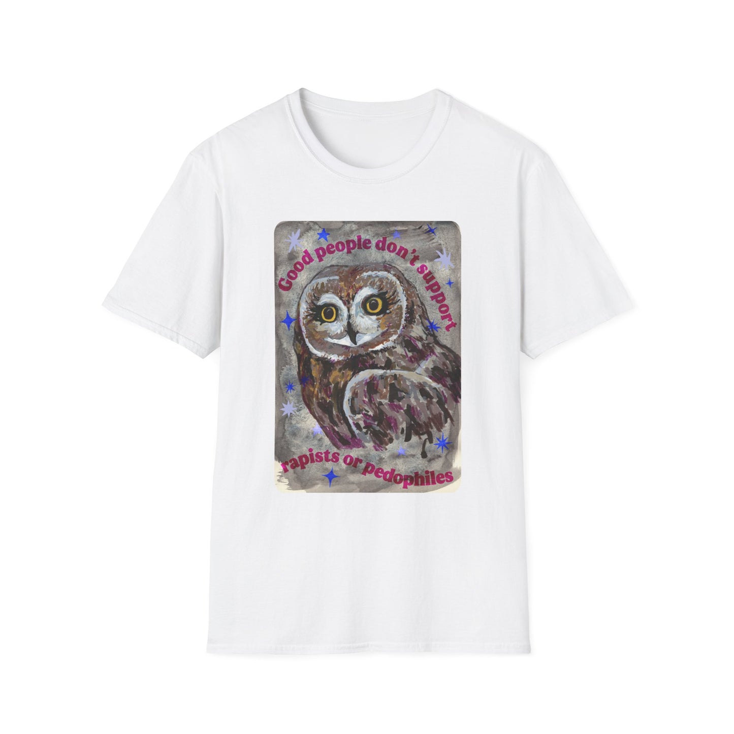 Good people don't support rapists or pedophiles: feminist shirt