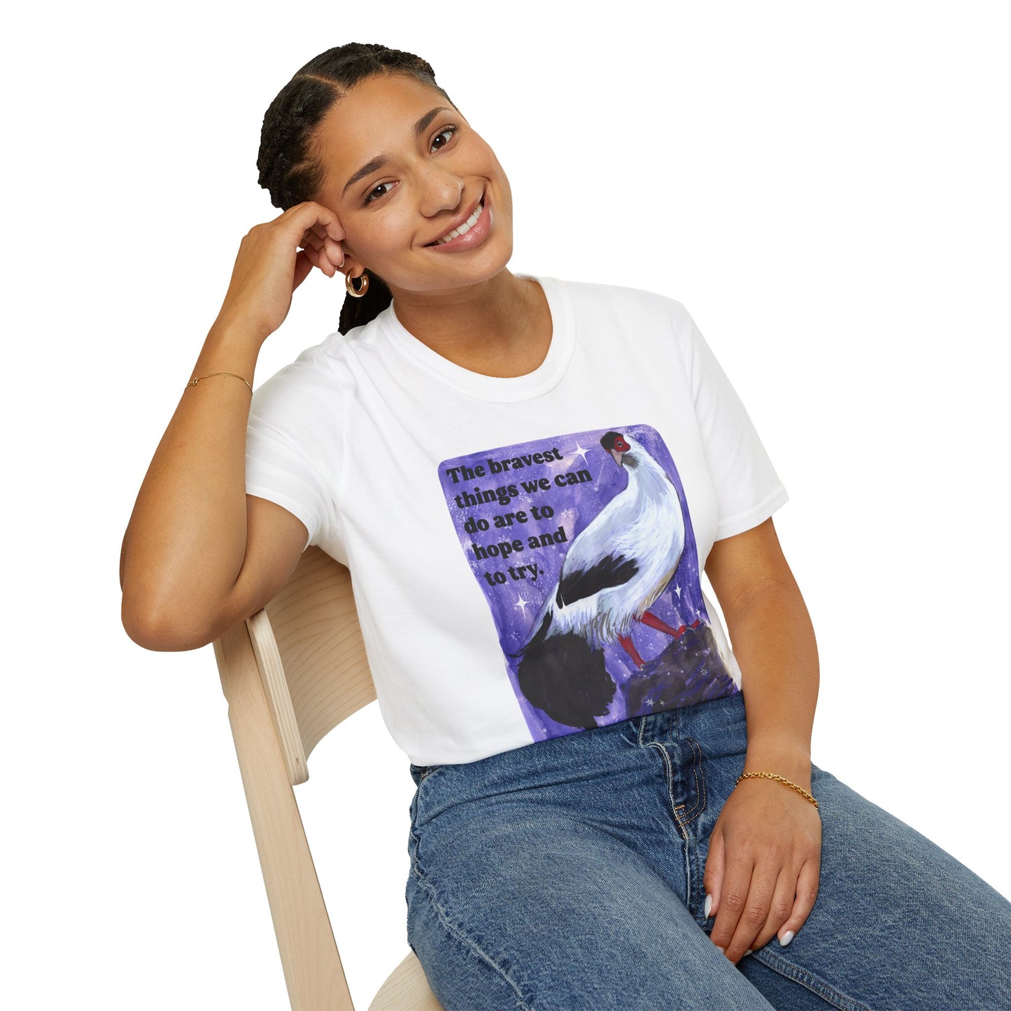 The bravest things we can do are to hope and to try: feminist shirt