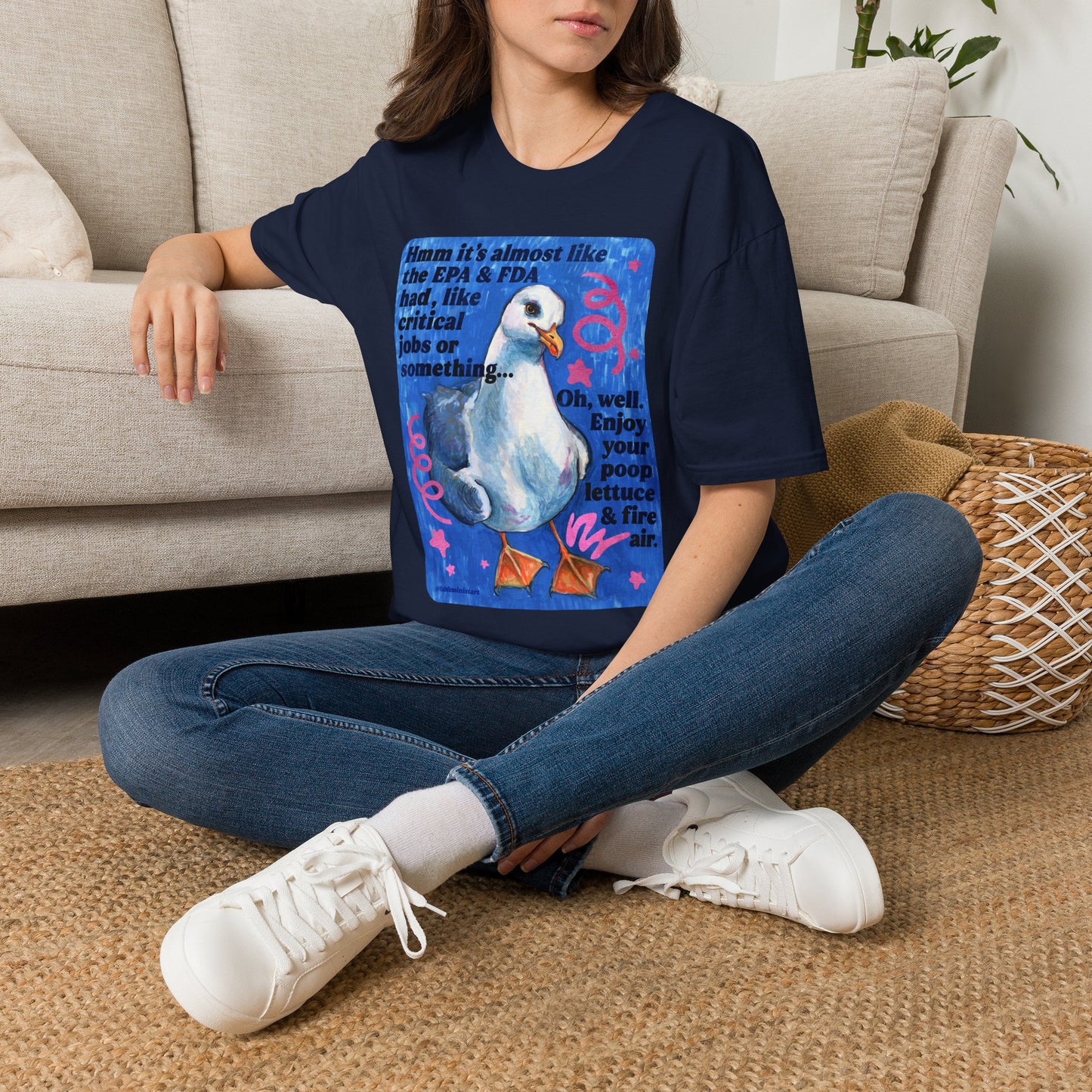Hmm it's almost like the EPA & FDA had, like, critical jobs or something... Oh, well. Enjoy your poop lettuce & fire air: feminist shirt