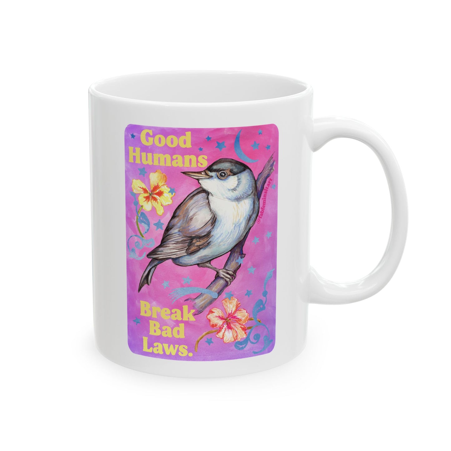 Good Humans Break Bad Laws: Feminist Mug