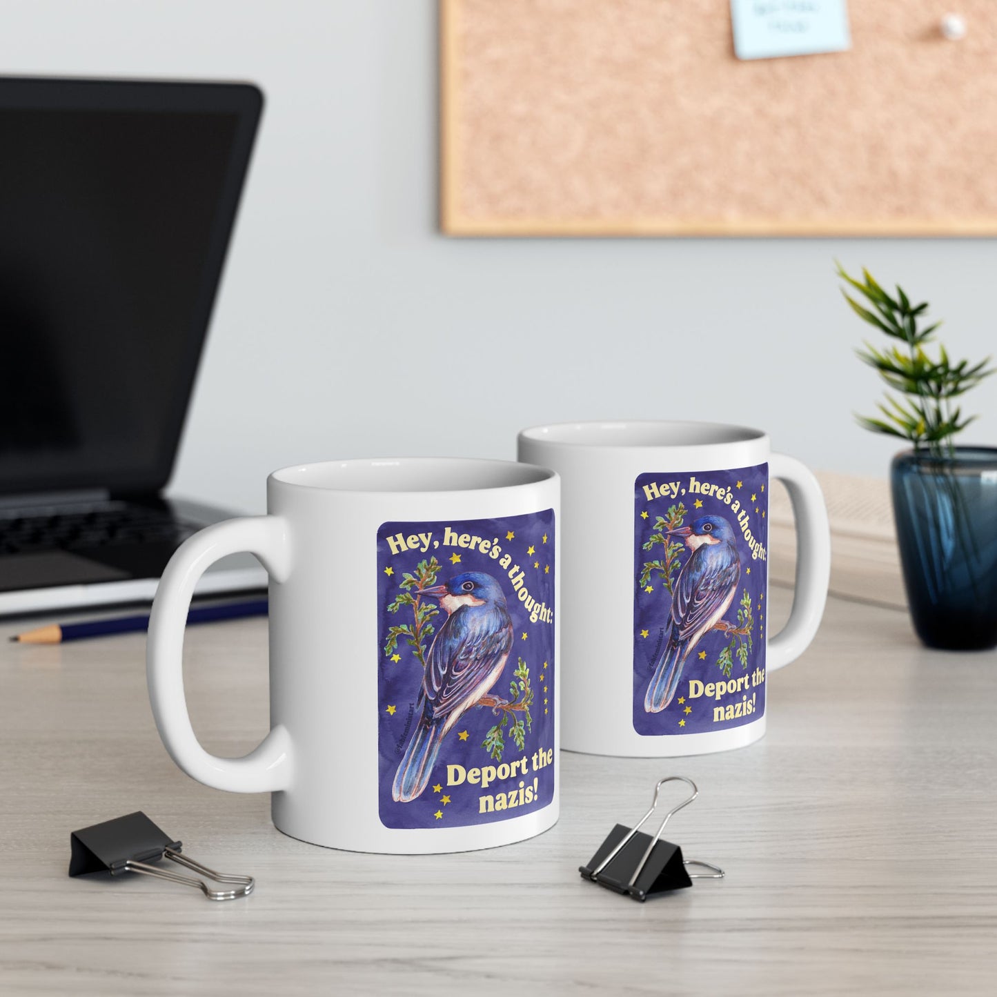 Hey here's a thought deport the nazis: feminist mug