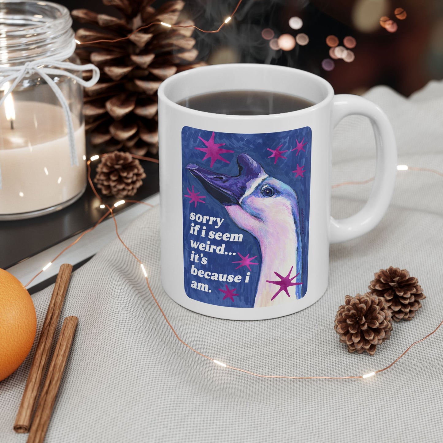 sorry if i seem weird... it's because i am: feminist mug