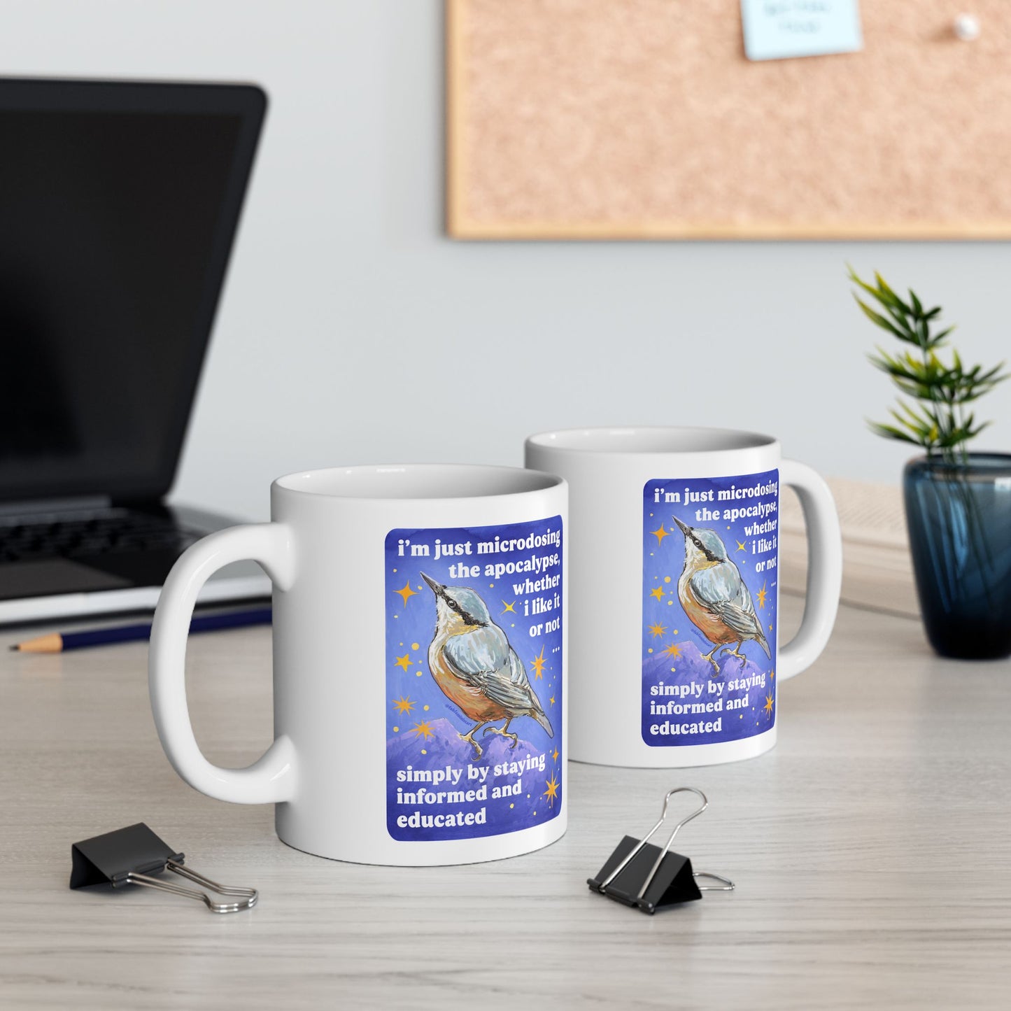 i'm just microdosing the apocalypse, whether i like it or not ... simply by staying informed and educated: feminist mug