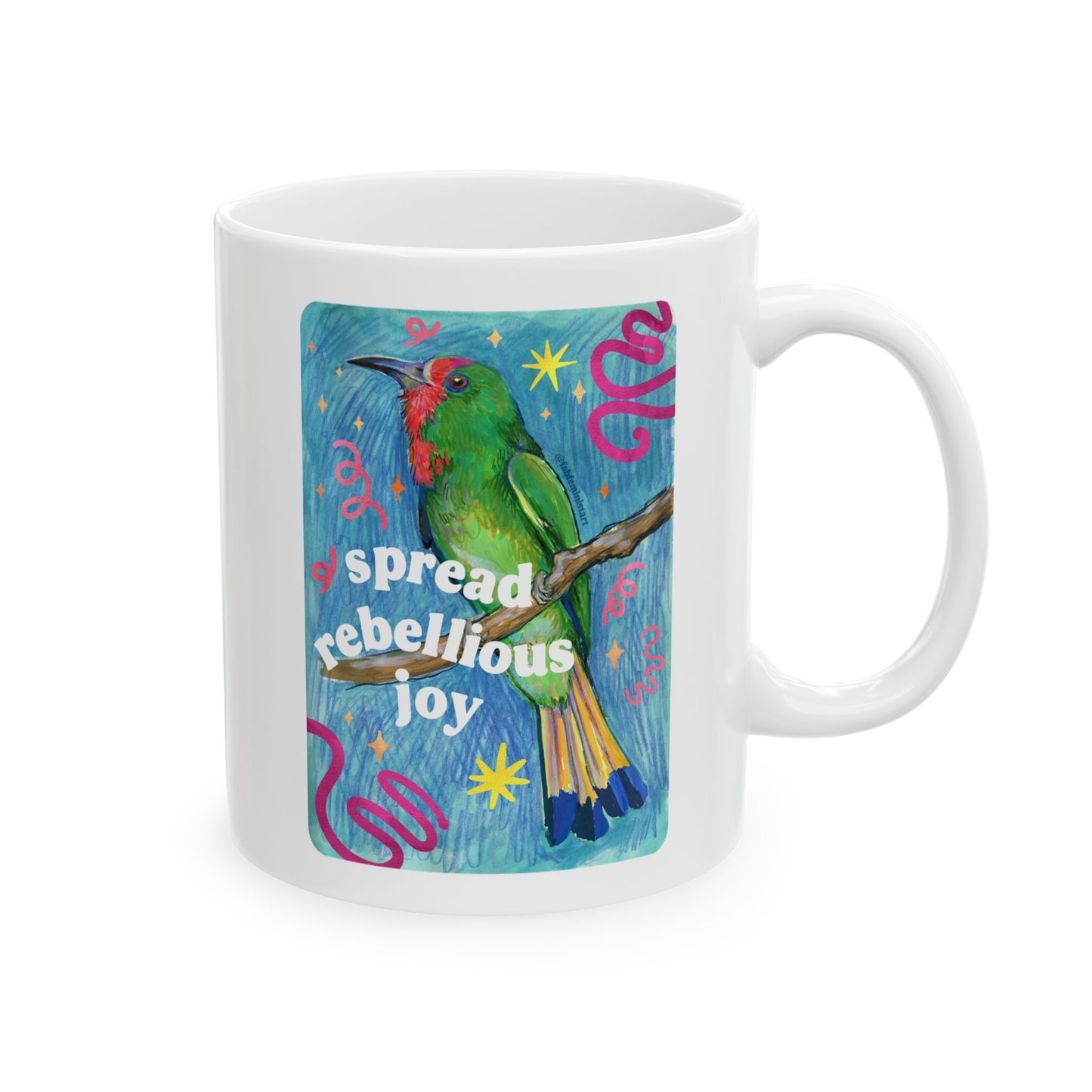 spread rebellious joy: feminist mug