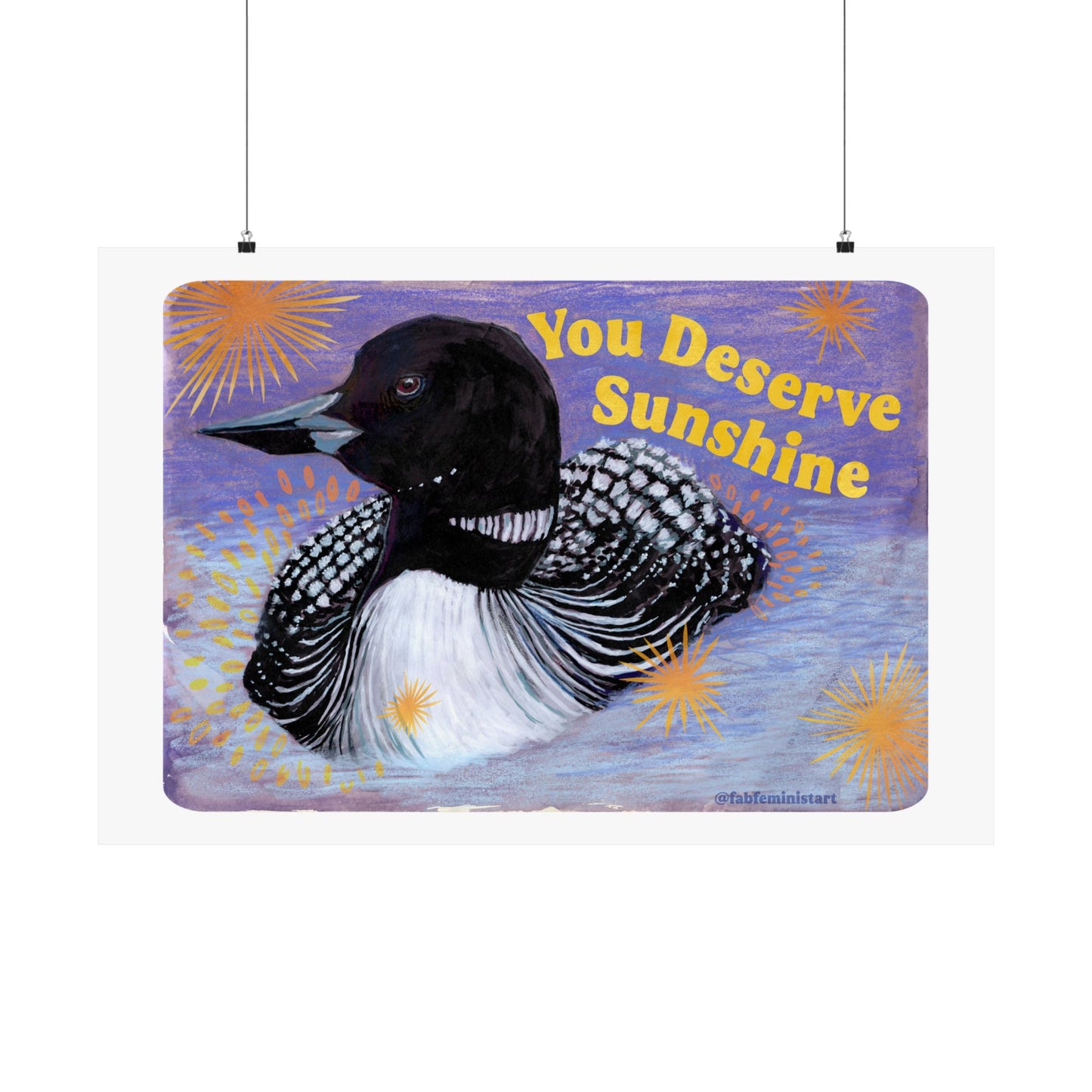 You Deserve Sunshine: feminist art print