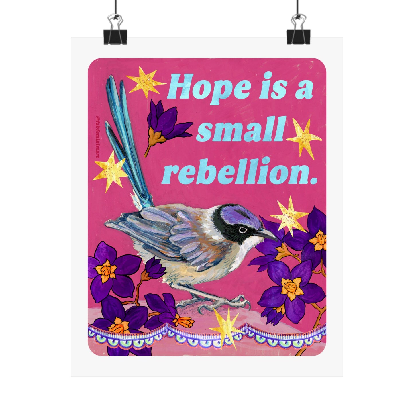 Hope Is a Small Rebellion: feminist art print