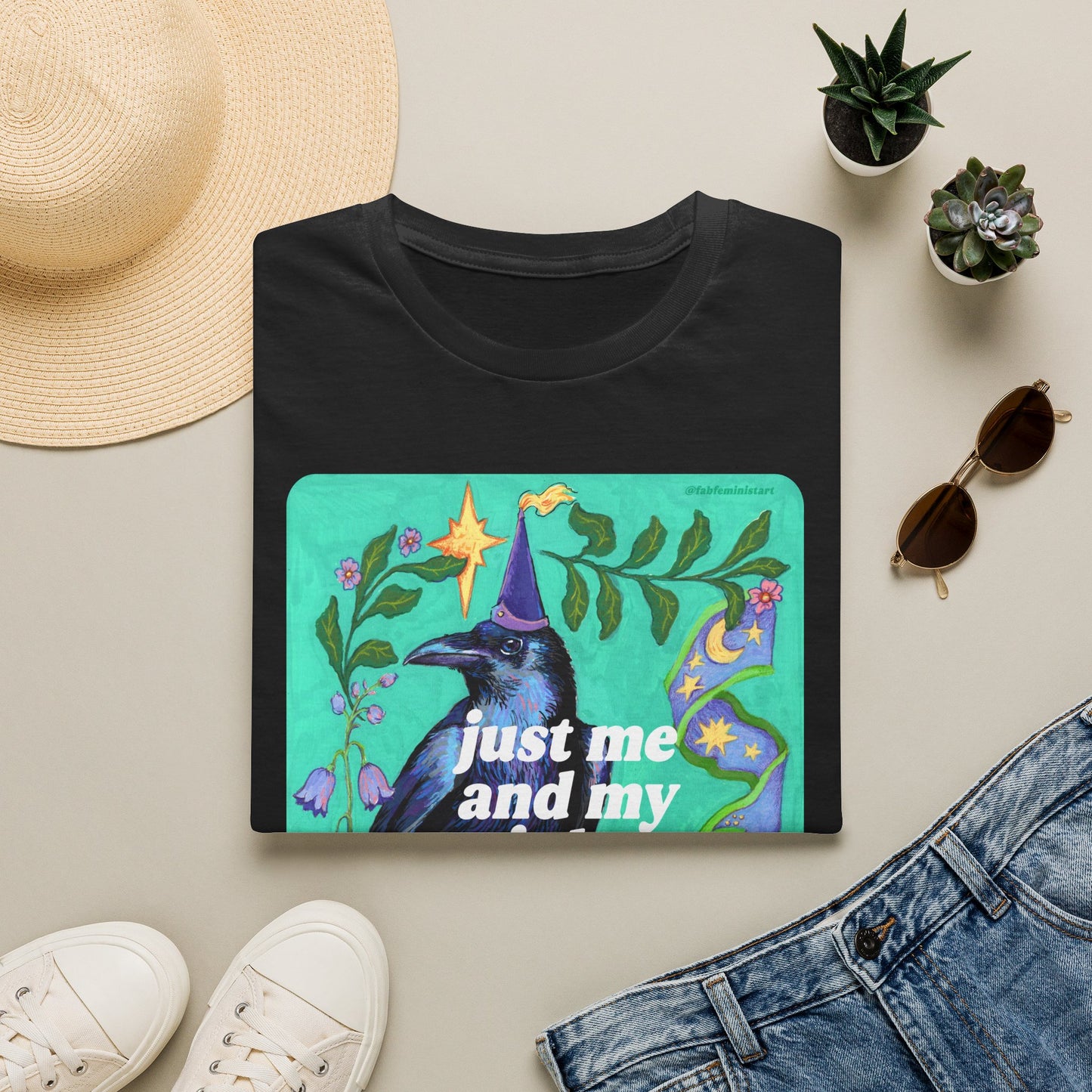Just Me and My Trinkets Against the World: feminist shirt