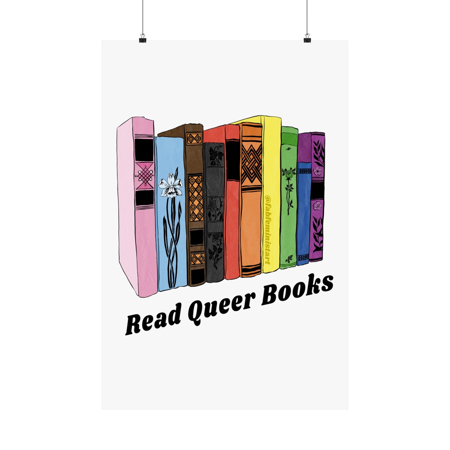 Read Queer Books: LGBTQ Pride Art Print